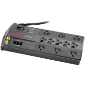 APC SurgeArrest Surge Protector -- 11 outlets, Tel2/Splitter + Coax/Ethernet jacks-3020 Joules of surge protection