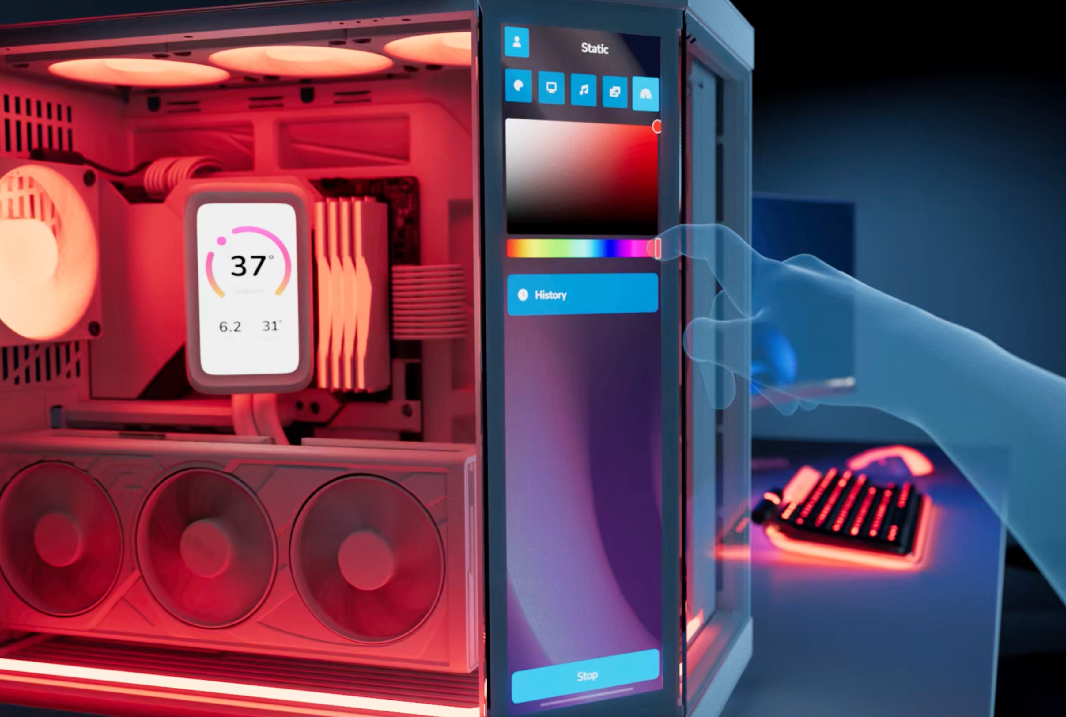 Y70 touch infinite - Our New PC Case with LCD Screen - Snow