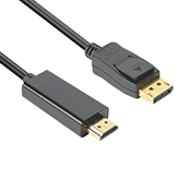DisplayPort to HDMI 6 ft. Gold-Plated Male to Male Cable
