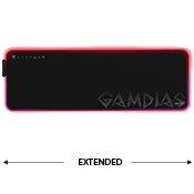 GAMDIAS NYX P3 Extensive RGB Mouse Pad-[900MM x 300MM x 3MM] 10 Addressable Multi-Colored LED Effects