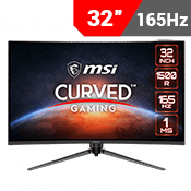 31.5" [2560 x 1440]  MSI OPTIX AG321CQR Gaming Monitor - 165Hz 1ms-Single Monitor