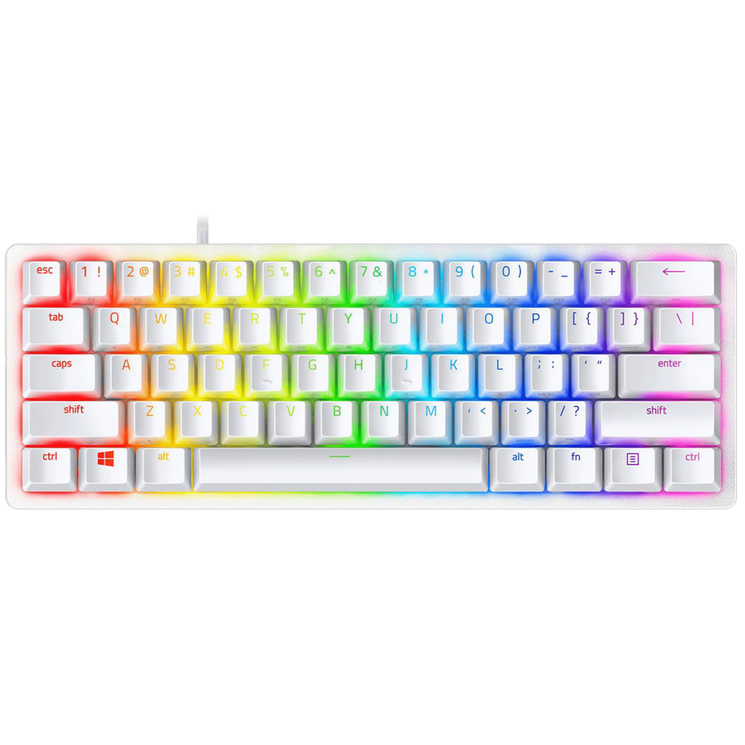 Razer Huntsman store Mini Mercury Edition 60% Optical Purple Switches Wired Keyboard