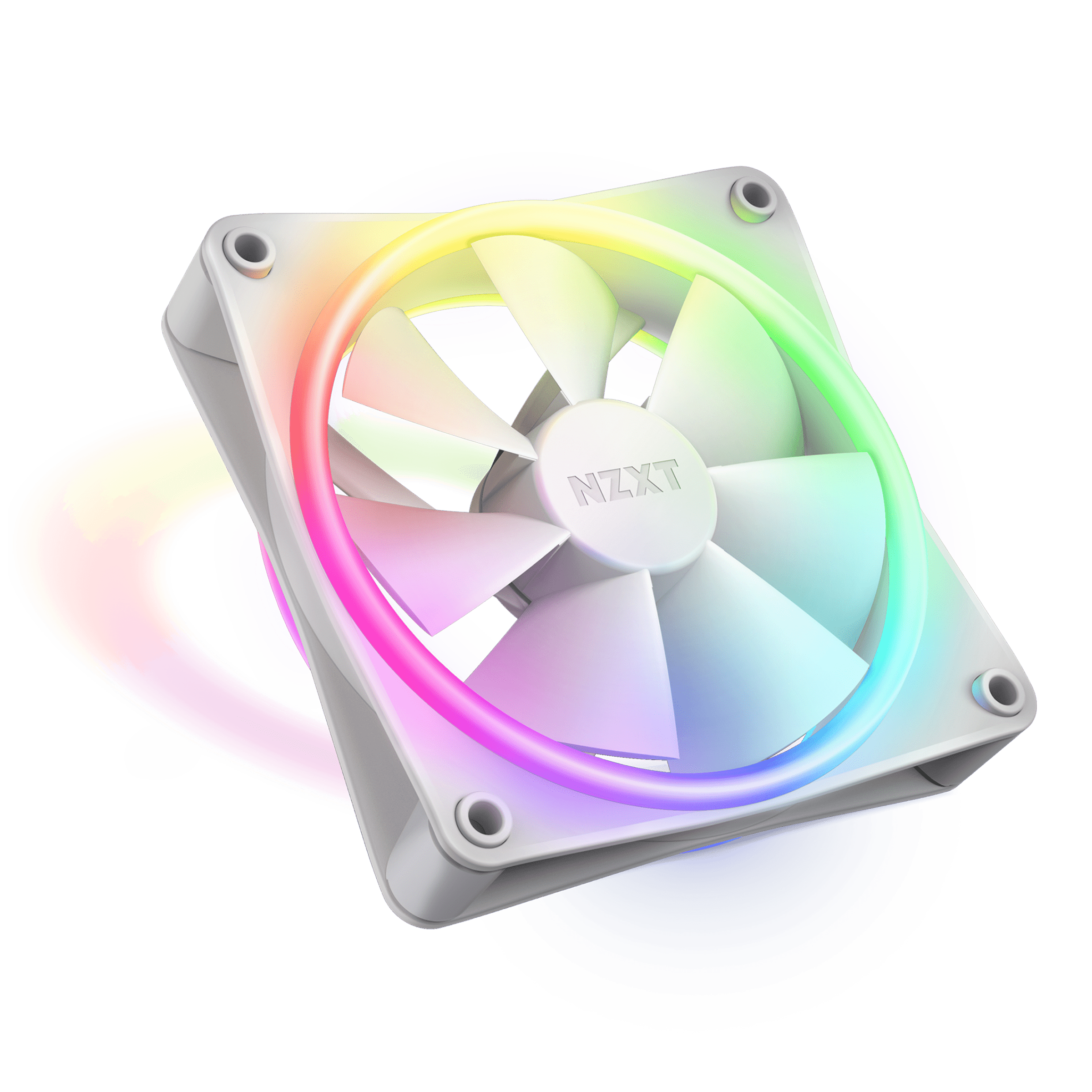 NZXT F120 DUO RGB 120mm Triple Fan Pack w/ RGB Controller - White