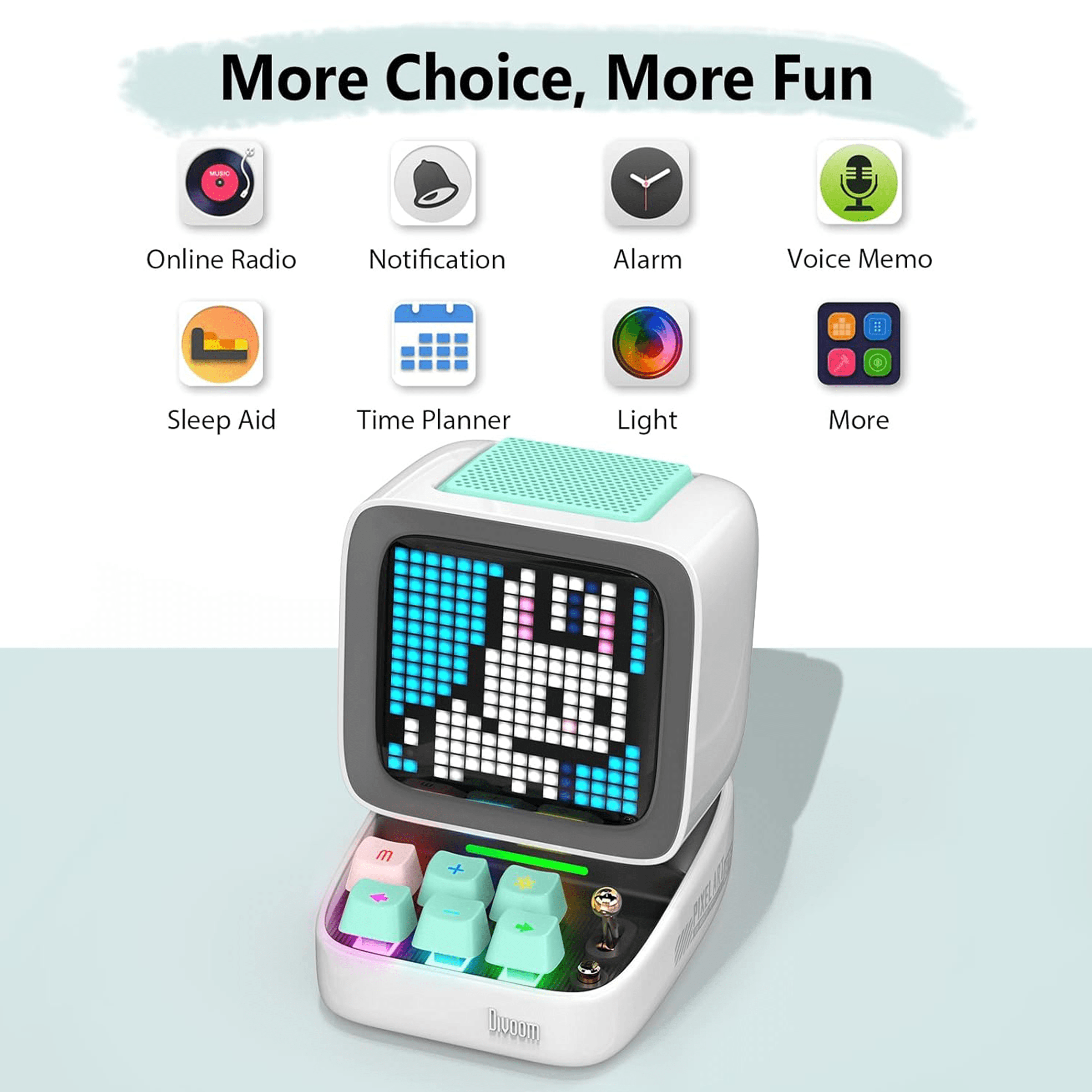 Divoom Ditoo Plus Retro Pixel sold Art Speaker & Alarm