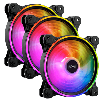 ADATA XPG Hurricane ARGB 120mm PWM Triple Fan Pack - Black