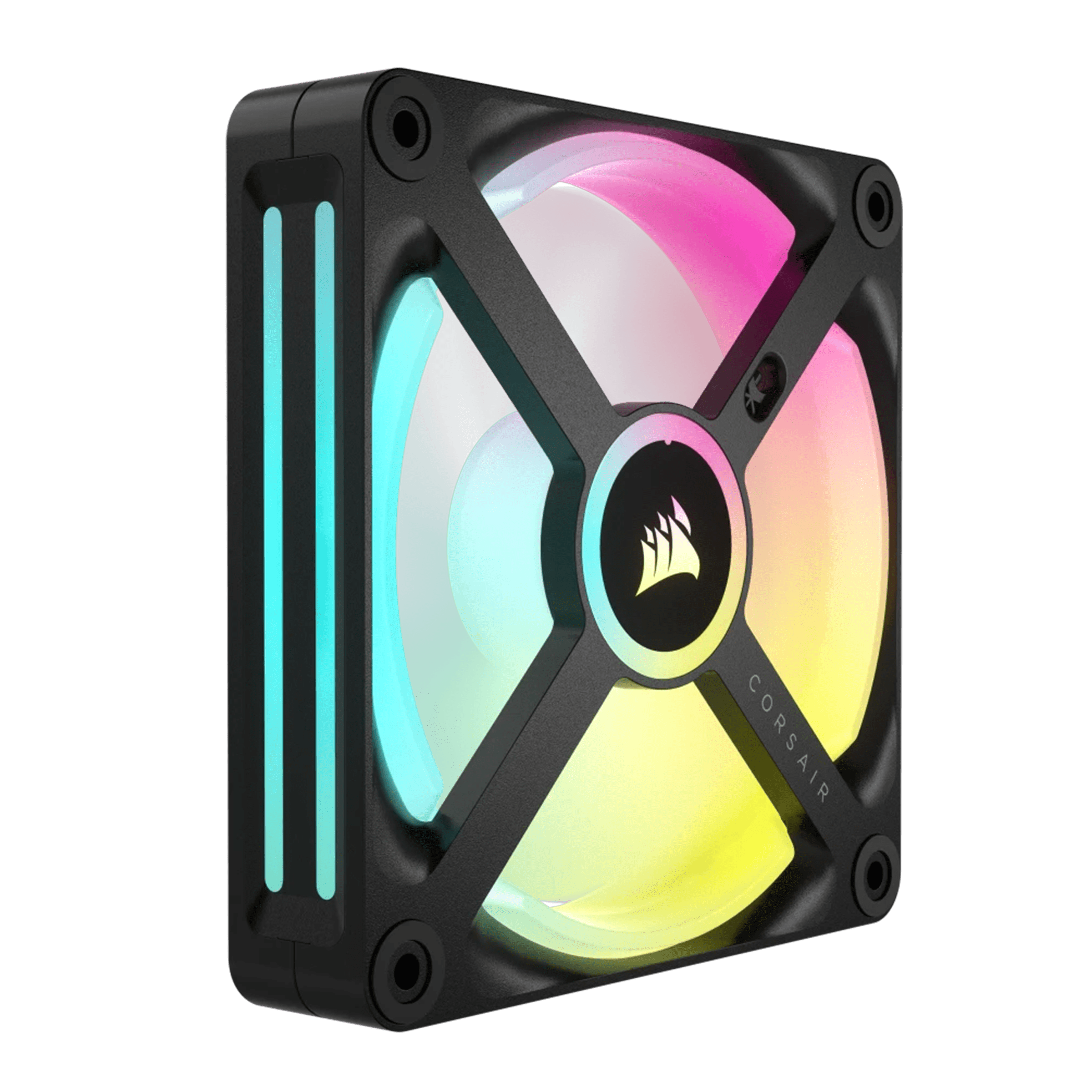 CORSAIR iCUE LINK QX120 RGB 120mm PWM Triple Fan Pack w/ iCUE LINK System  Hub Black