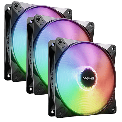be quiet! Light Wings LX ARGB 120mm PWM Triple Fan Pack - Black