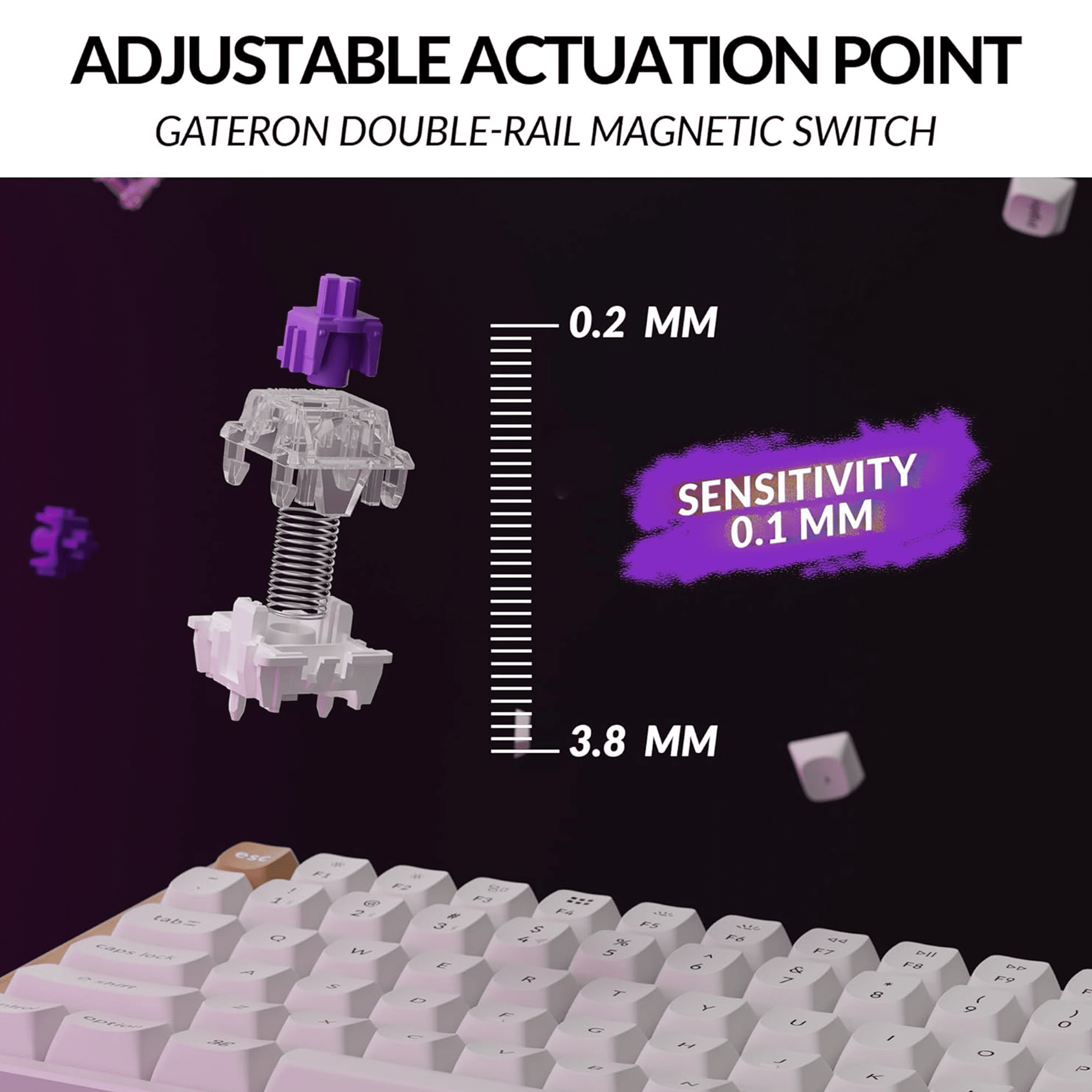 Keychron K2 HE ホワイト Nebula Switch Keychron K2 HE Special Edition Review: Mid-Century Magnetic