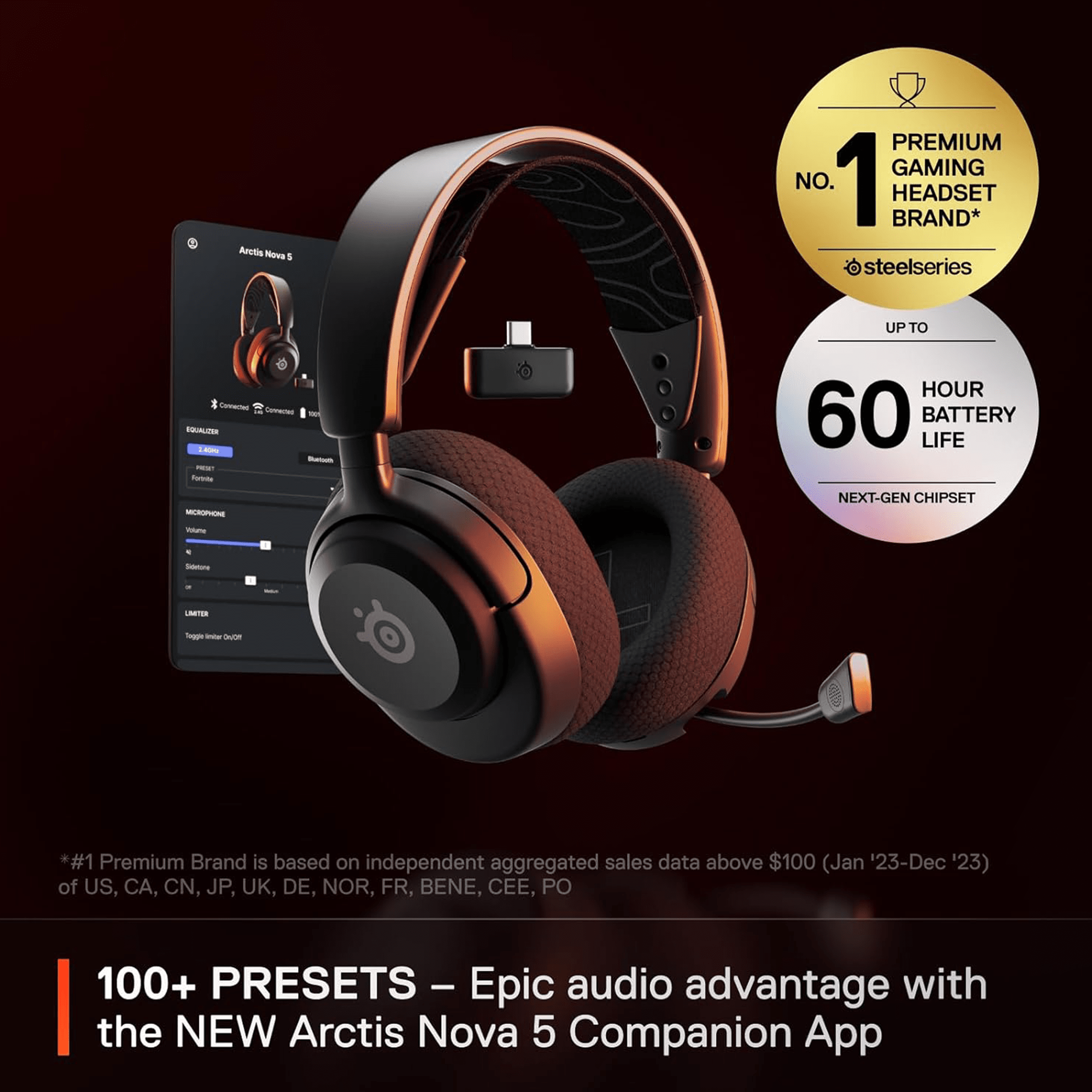SteelSeries Arctis Nova 5 Wireless Gaming Headset - Black