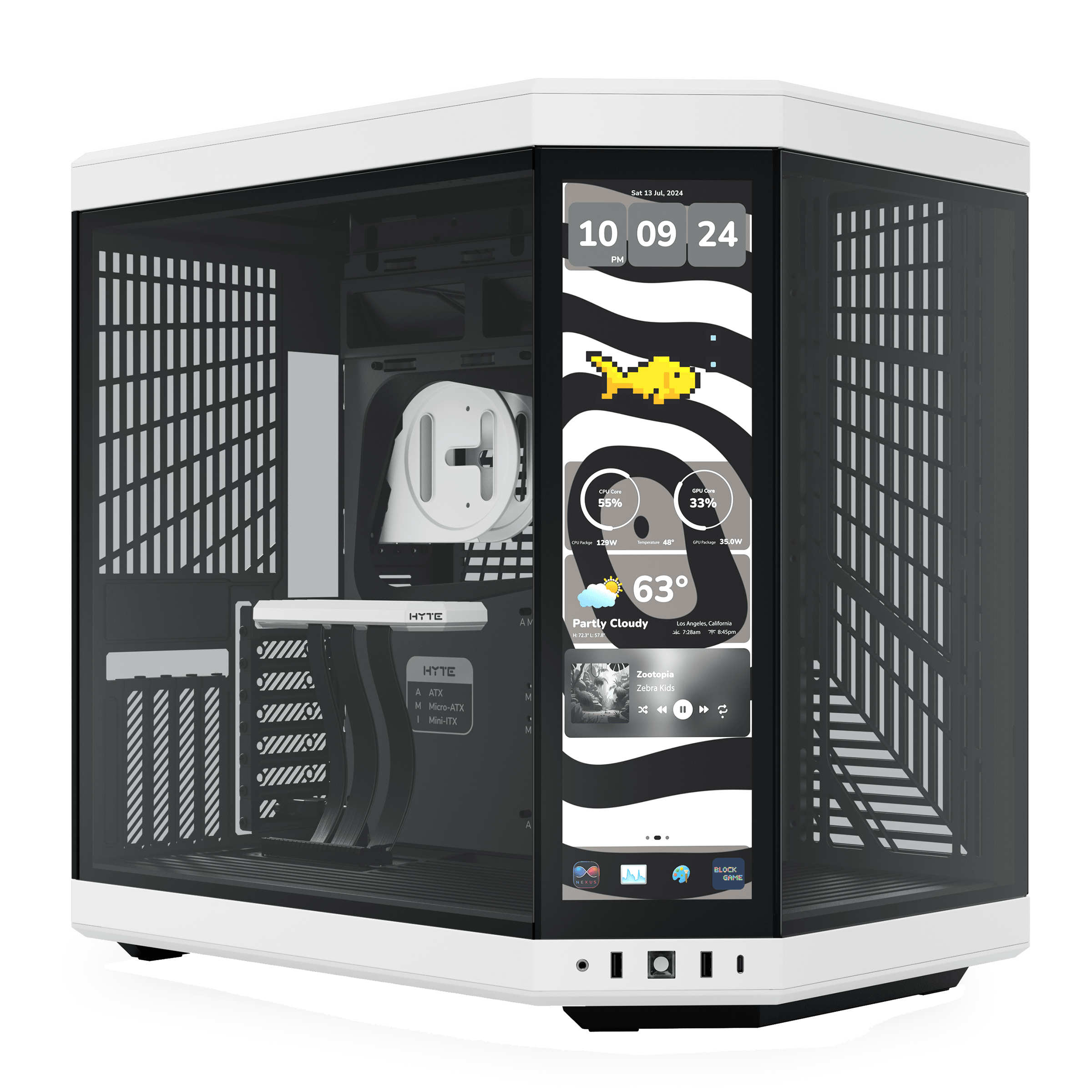 HYTE Y70 Touch Infinite Gaming Case - Panda