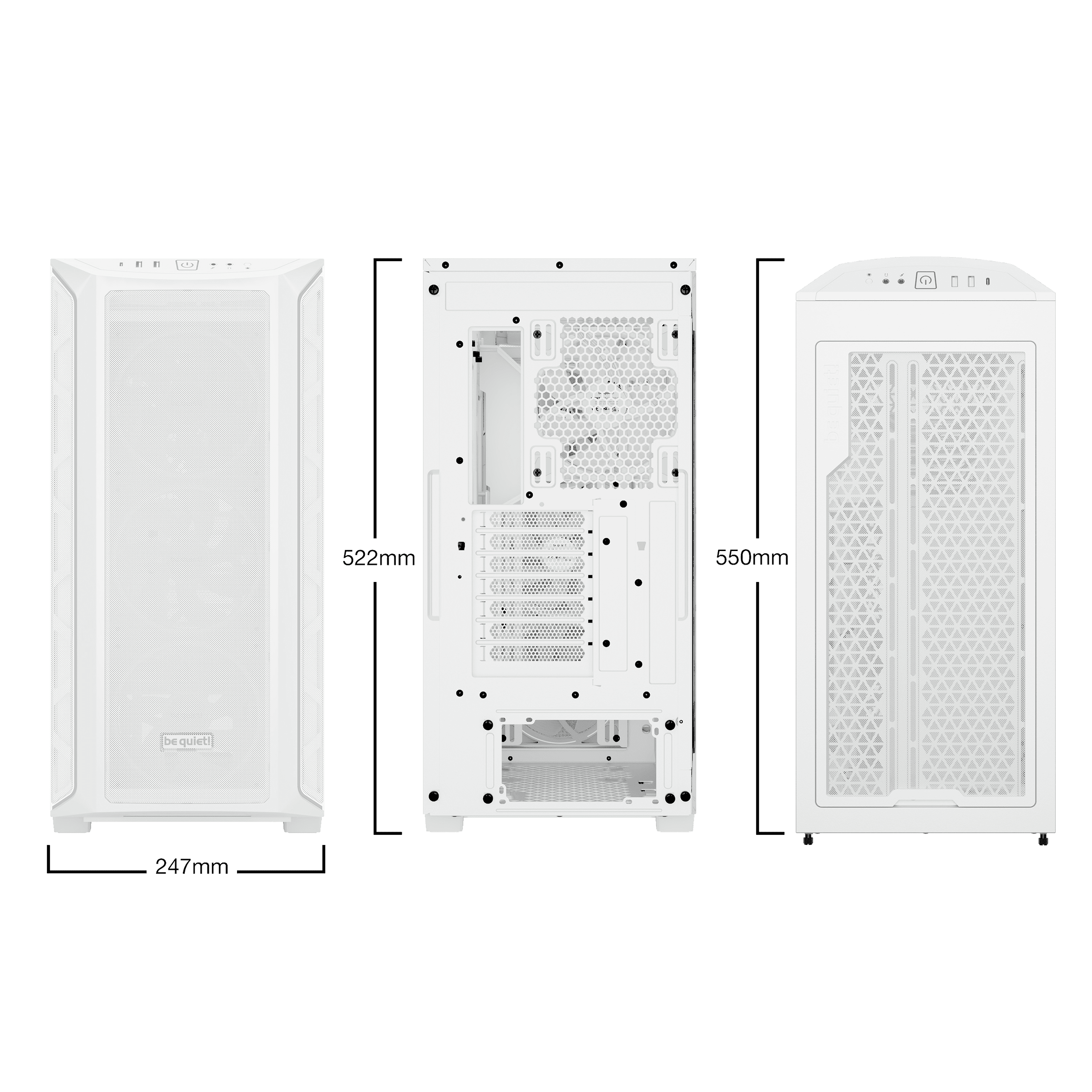 未使用　be quiet! PCケース　SHADOW BASE 800 FX 白 be quiet!の高冷却ミドルタワー「SHADOW BASE 800 FX」が登場、140mm