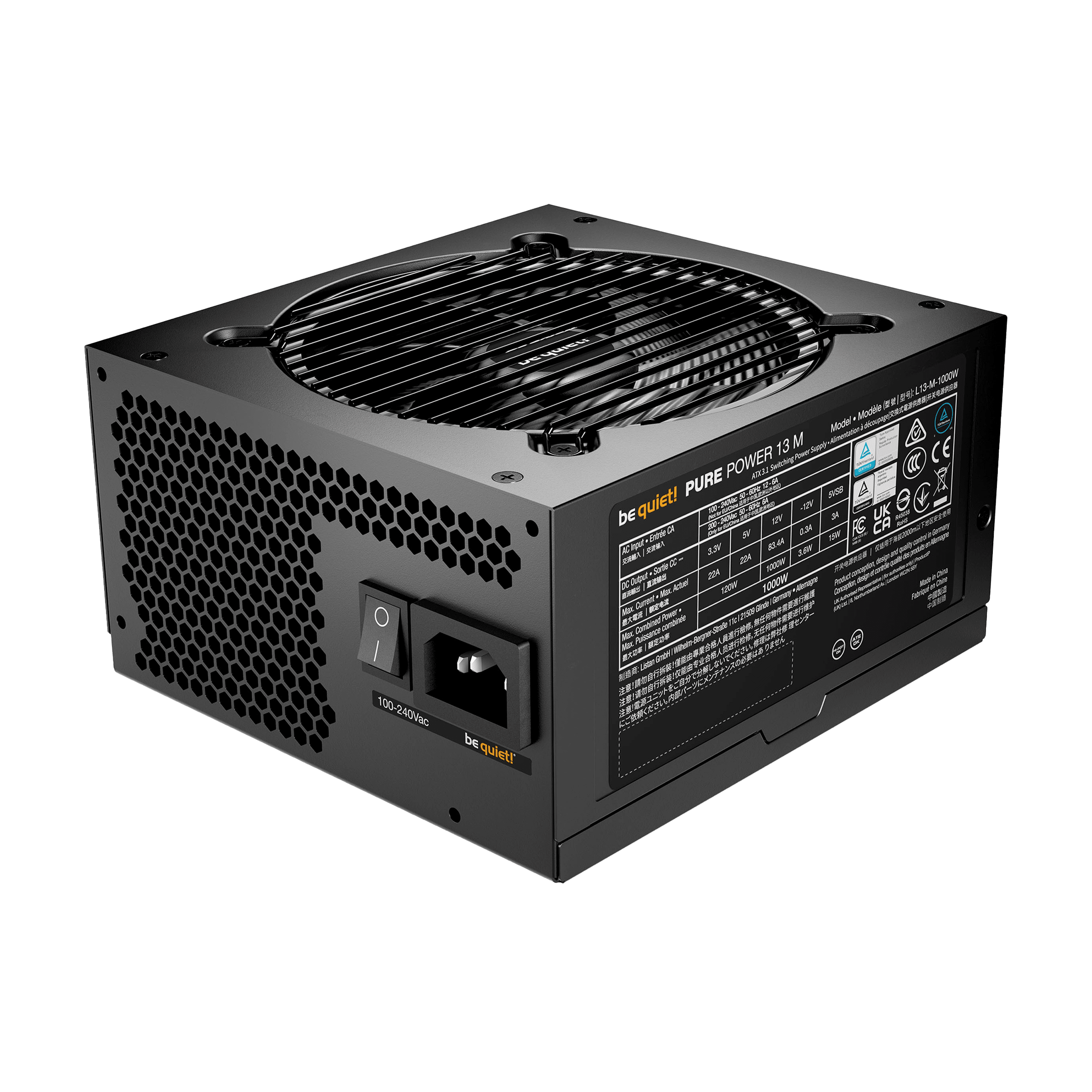 be quiet! Pure Power 13 M Fully Modular ATX Power Supply - 1000