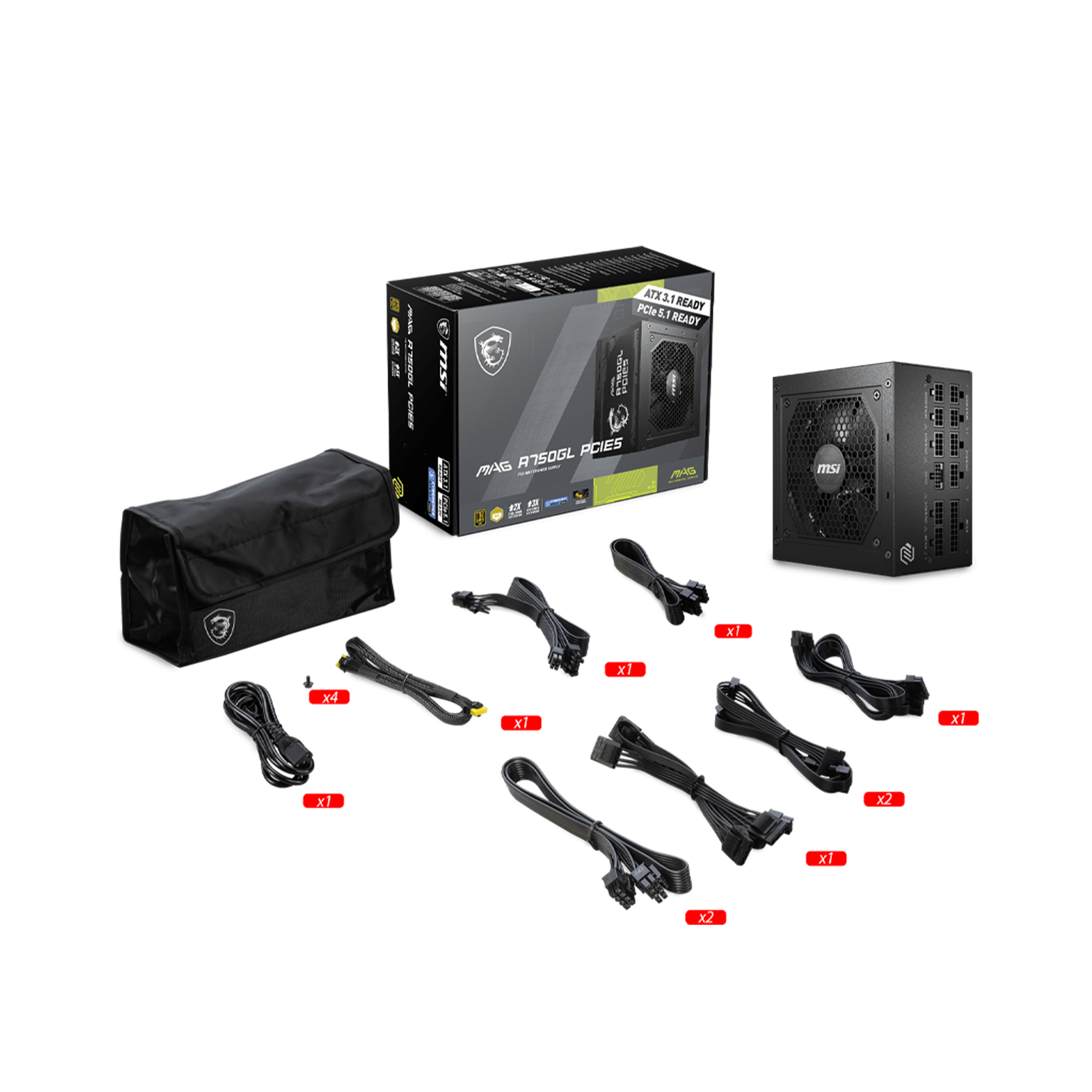 【新品未使用】MSI MAG A750GF 750W 電源ユニット Overview MPG A750GF | MSI USA
