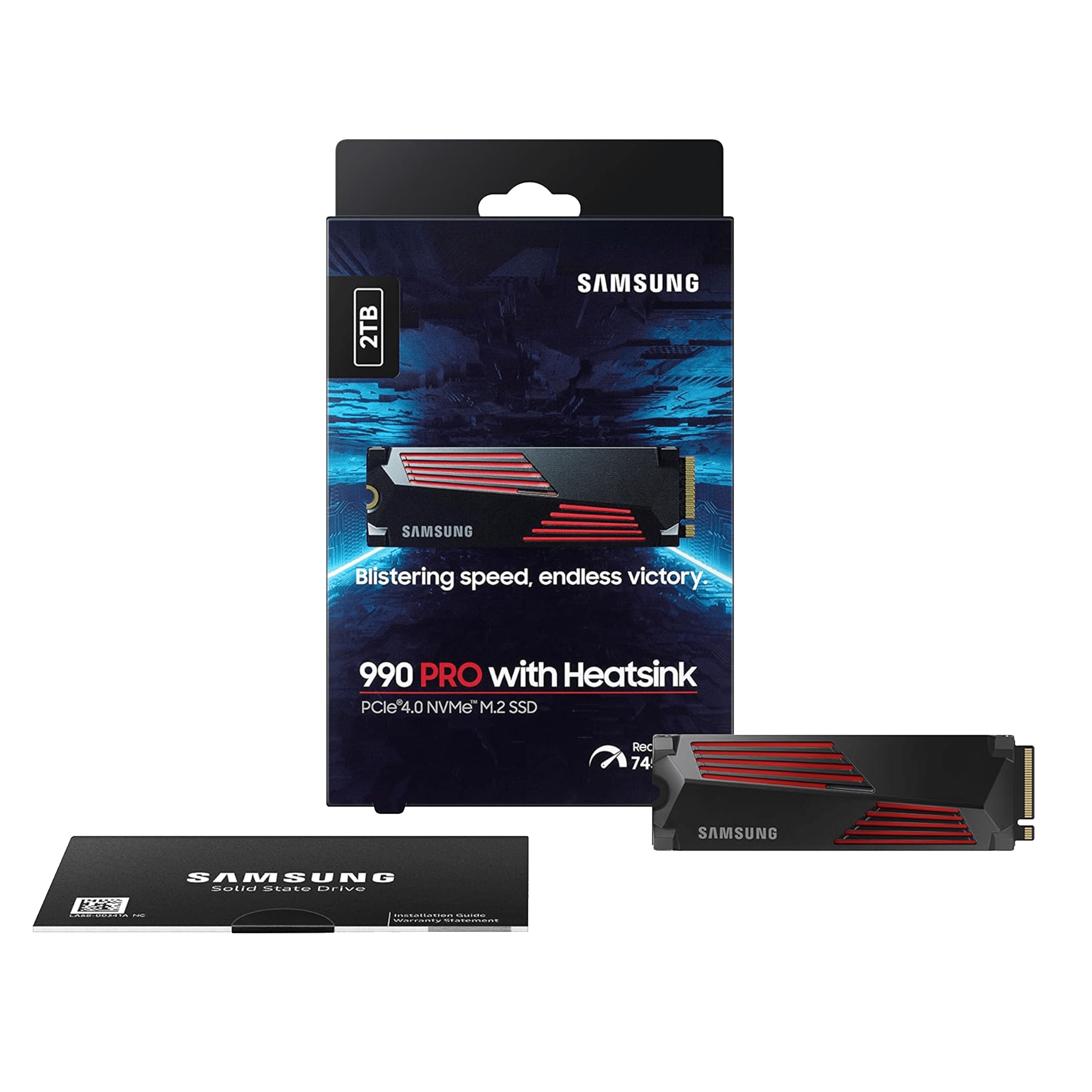 2TB Samsung 990 PRO With Heatsink M.2 PCIe Gen 4 NVMe SSD