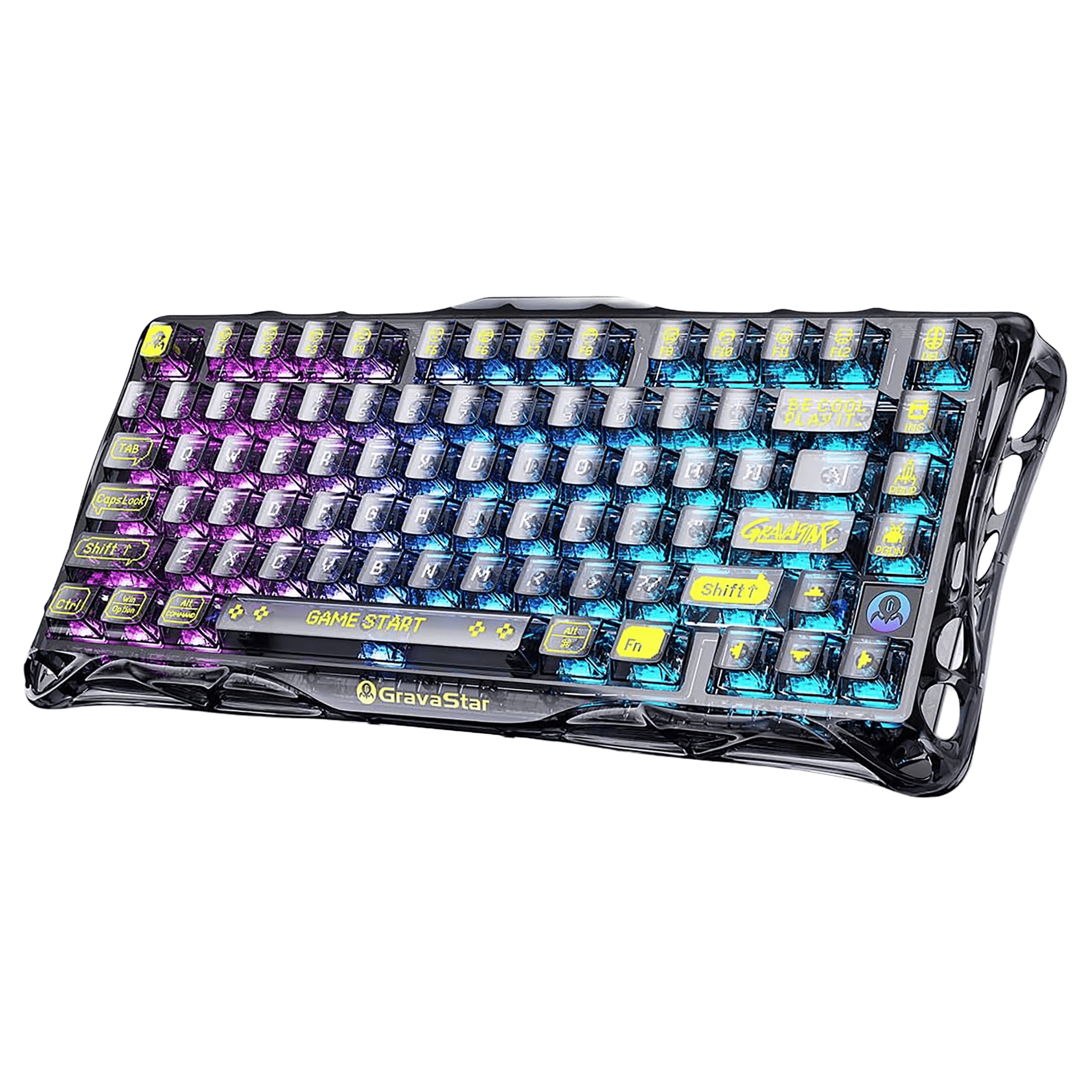 GravaStar Mercury K1 Lite Keyboard - Transparent Black, Linear