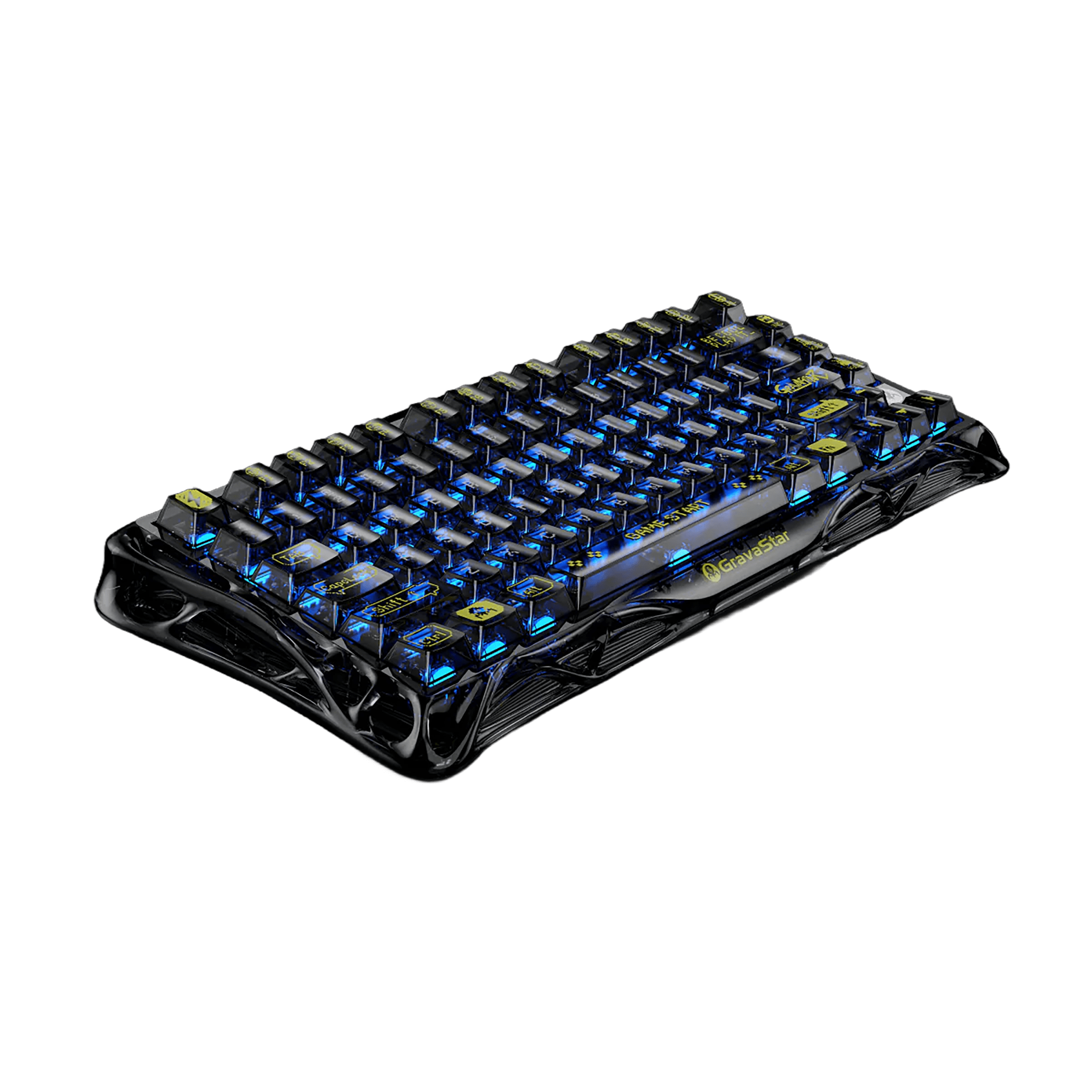 GravaStar Mercury K1 Lite Keyboard - Transparent Black, Linear