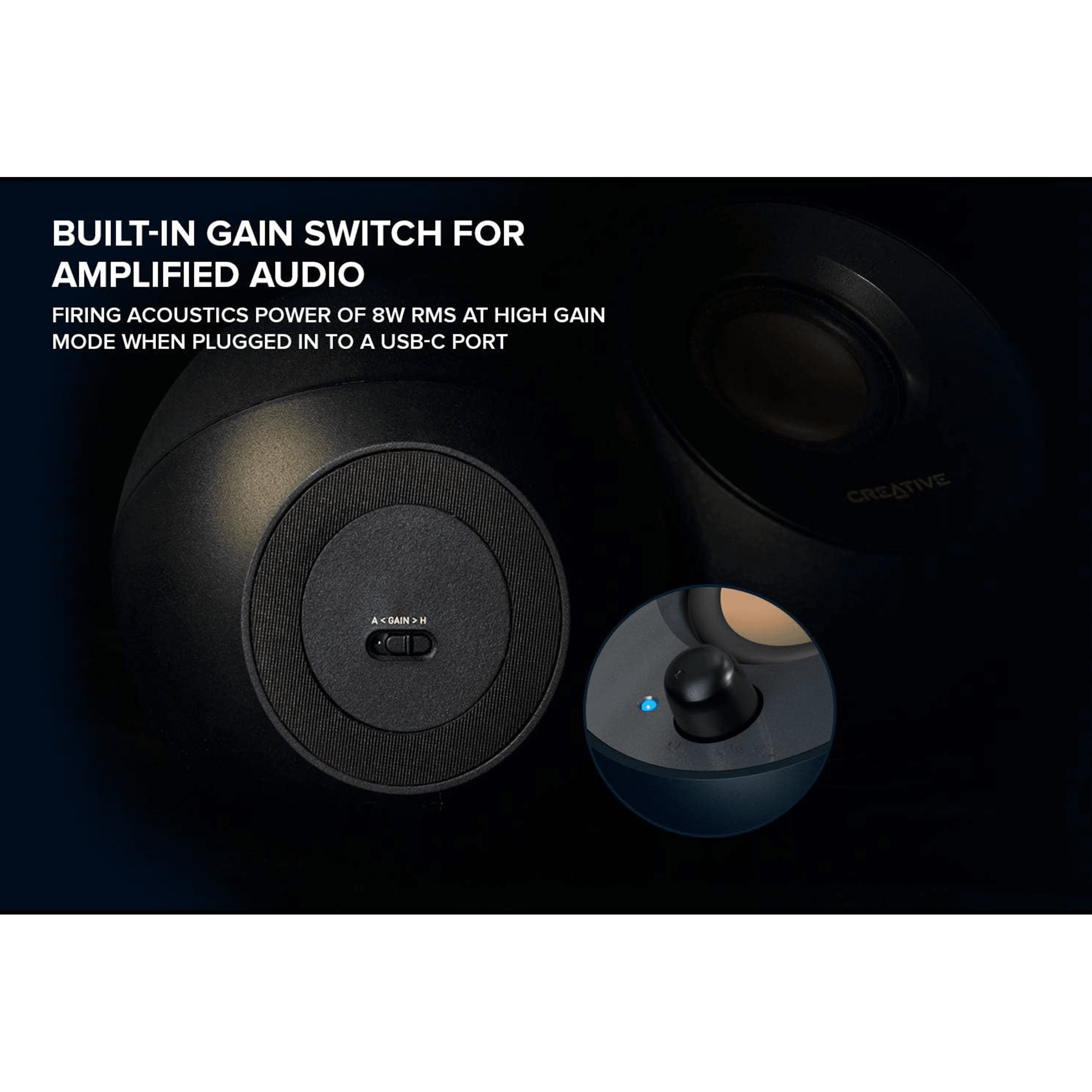 Creative Pebble V2 USB Speaker System Black1