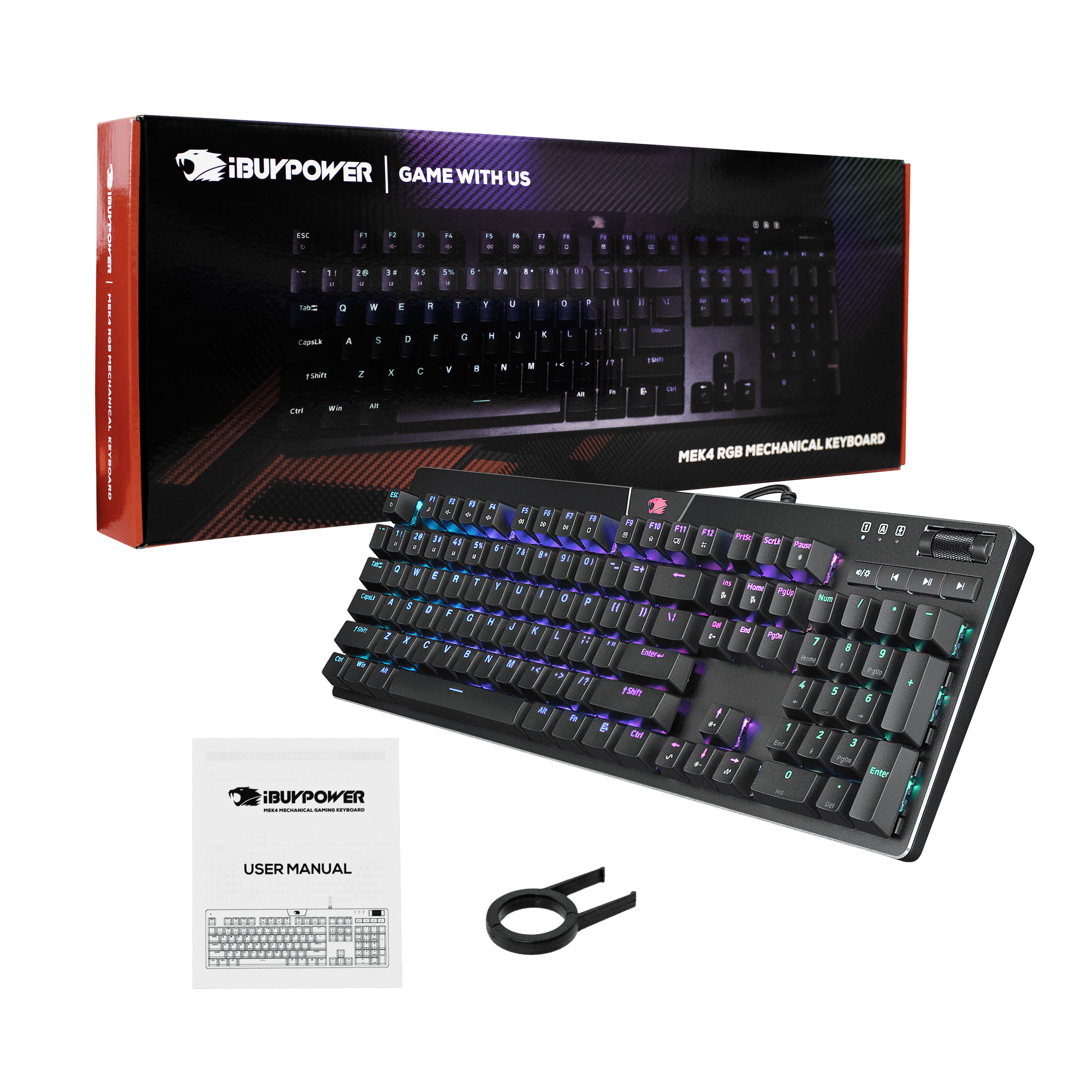 iBUYPOWER MEK 4 Mechanical Gaming Keyboard - Brown Switches