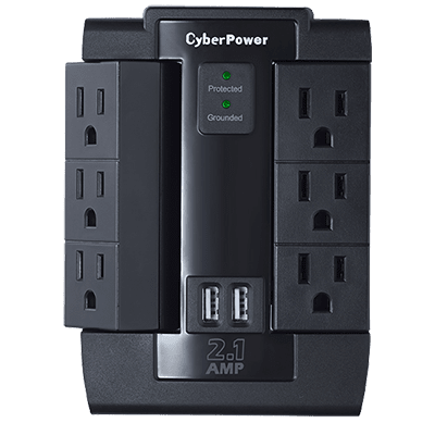 CyberPower CSP600WSU Surge Protector - Black