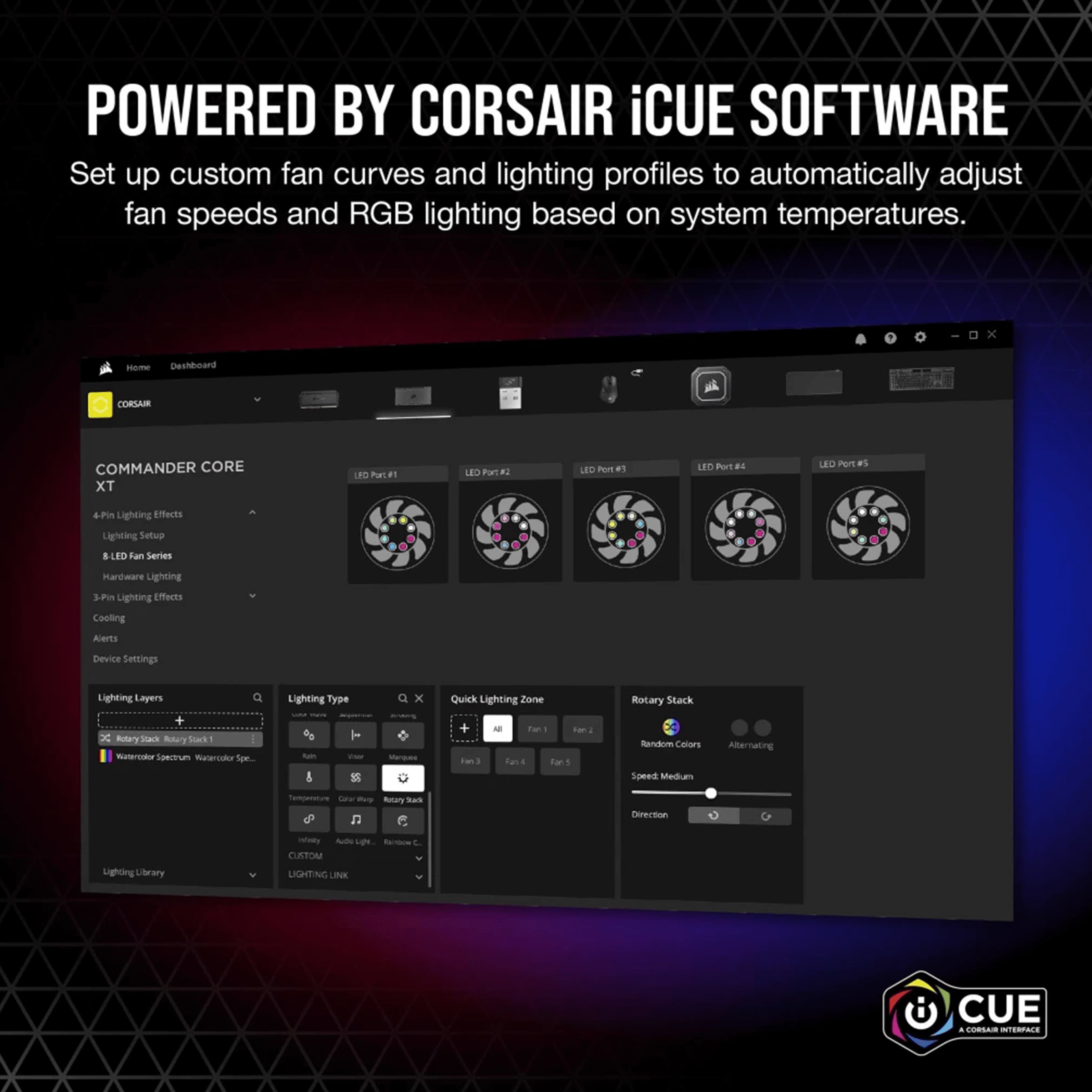 Corsair iCUE COMMANDER CORE XT Smart RGB Lighting and Fan Speed Controller