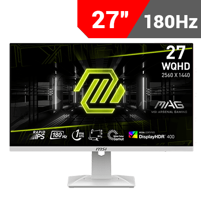 [2560x1440] MSI MAG 274QRFW Gaming Monitor - White