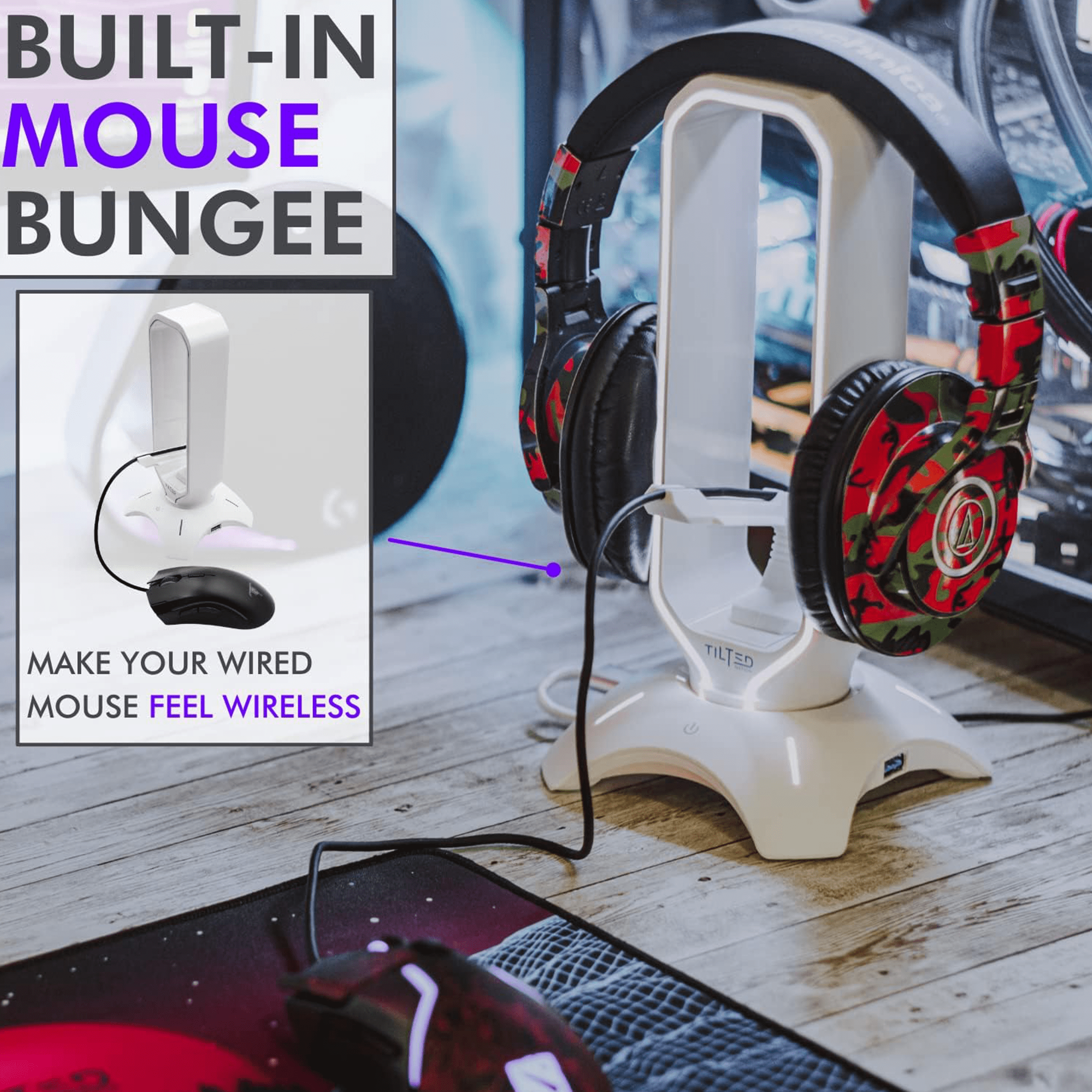 Tilted Nation Headset Stand With Usb Charger Corsairheadphone