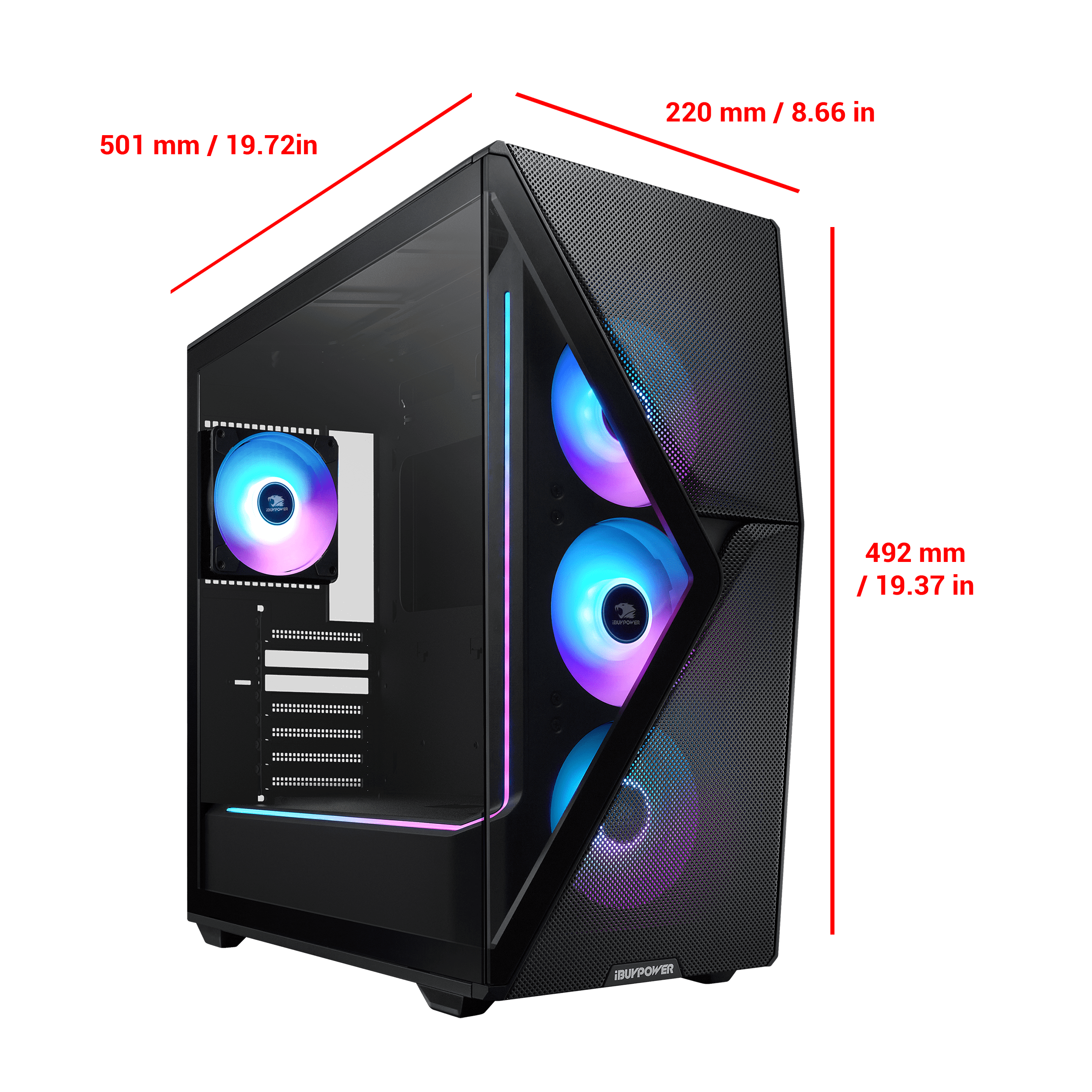 iBUYPOWER Slate Mesh Pro ARGB Gaming Case - Main Image
