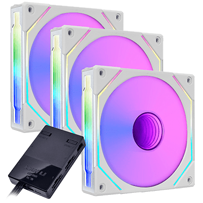 Lian Li UNI FAN SL-INFINITY ARGB 120mm Triple Fan Pack - White