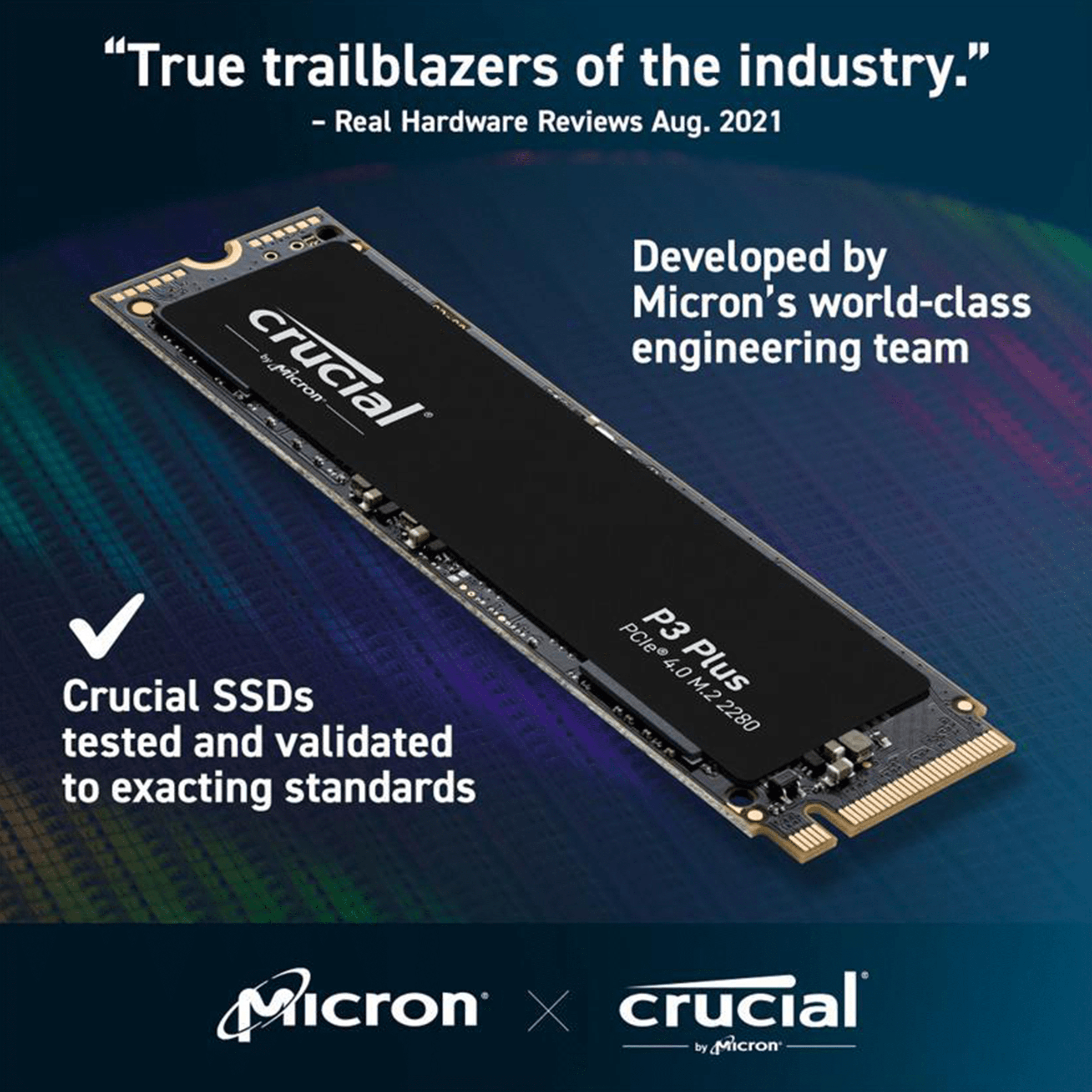 2TB Crucial P3 Plus PCIe Gen NVMe SSD - Main Image
