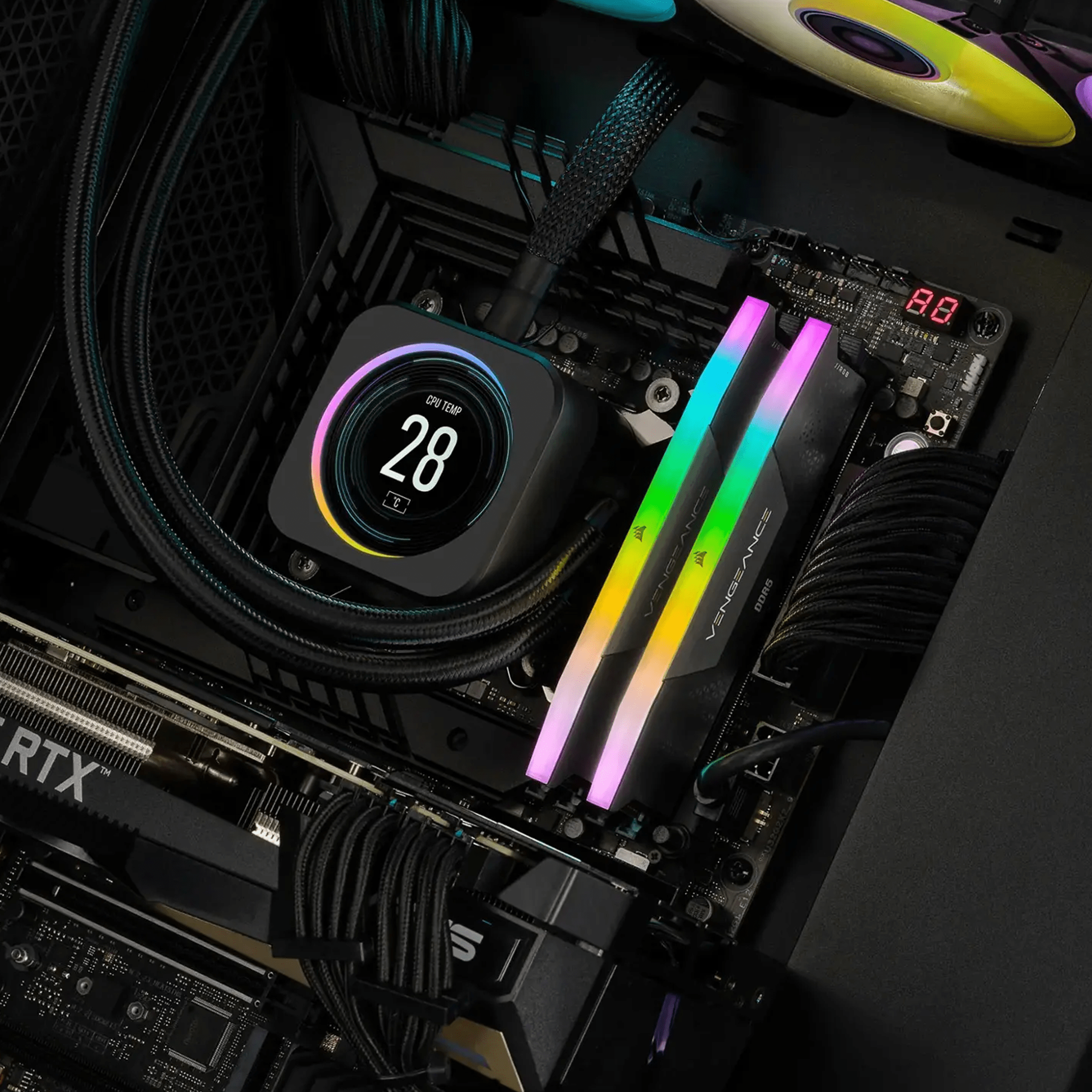 CORSAIR Vengeance RGB 32GB (16GBx2) DDR5 6400MHz CL32 Memory Kit  