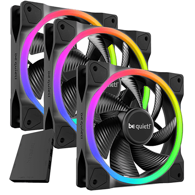 be quiet! Light Wings 120mm PWM ARGB Triple Fan Pack - Black