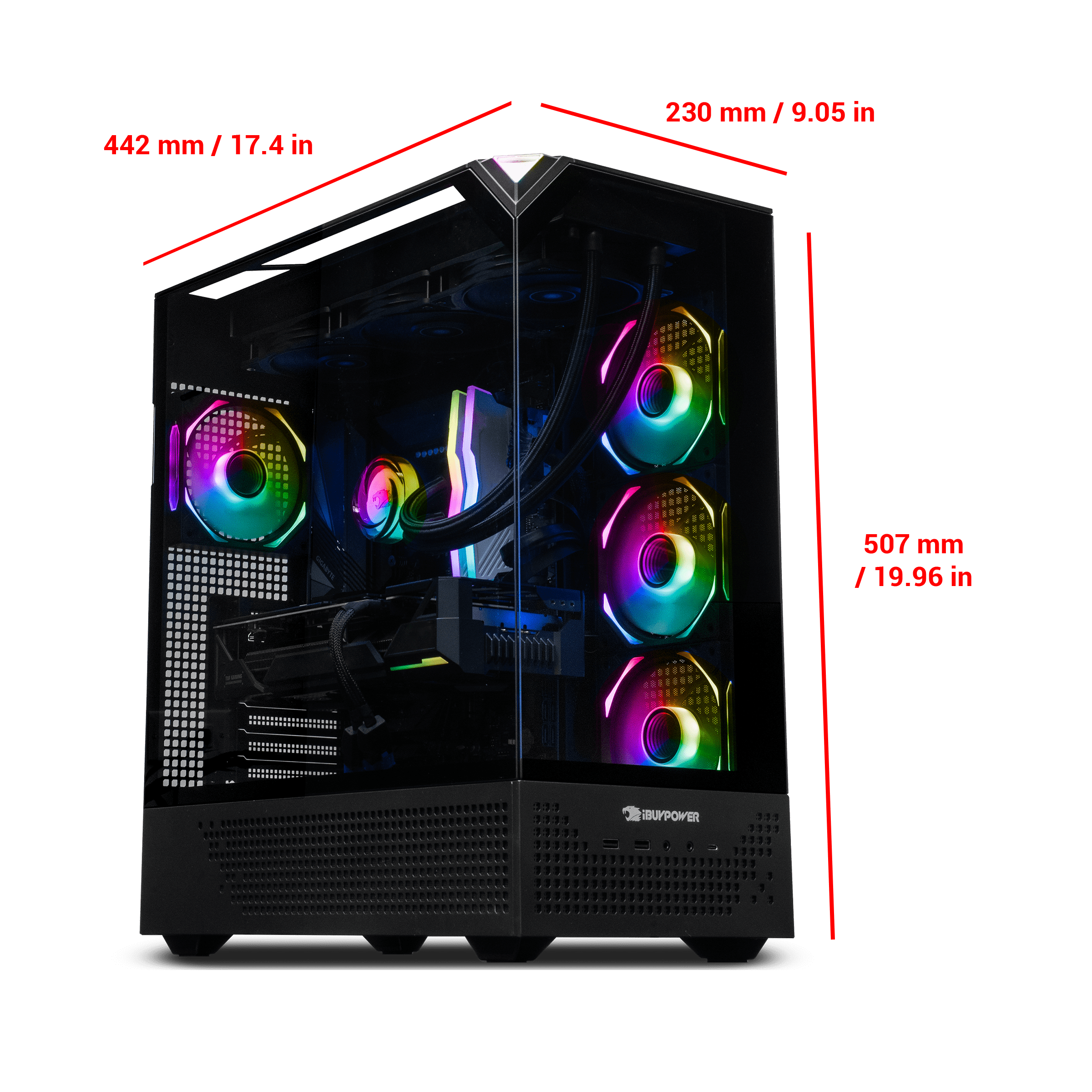 iBUYPOWER Element 9 PRO Gaming Case - Black