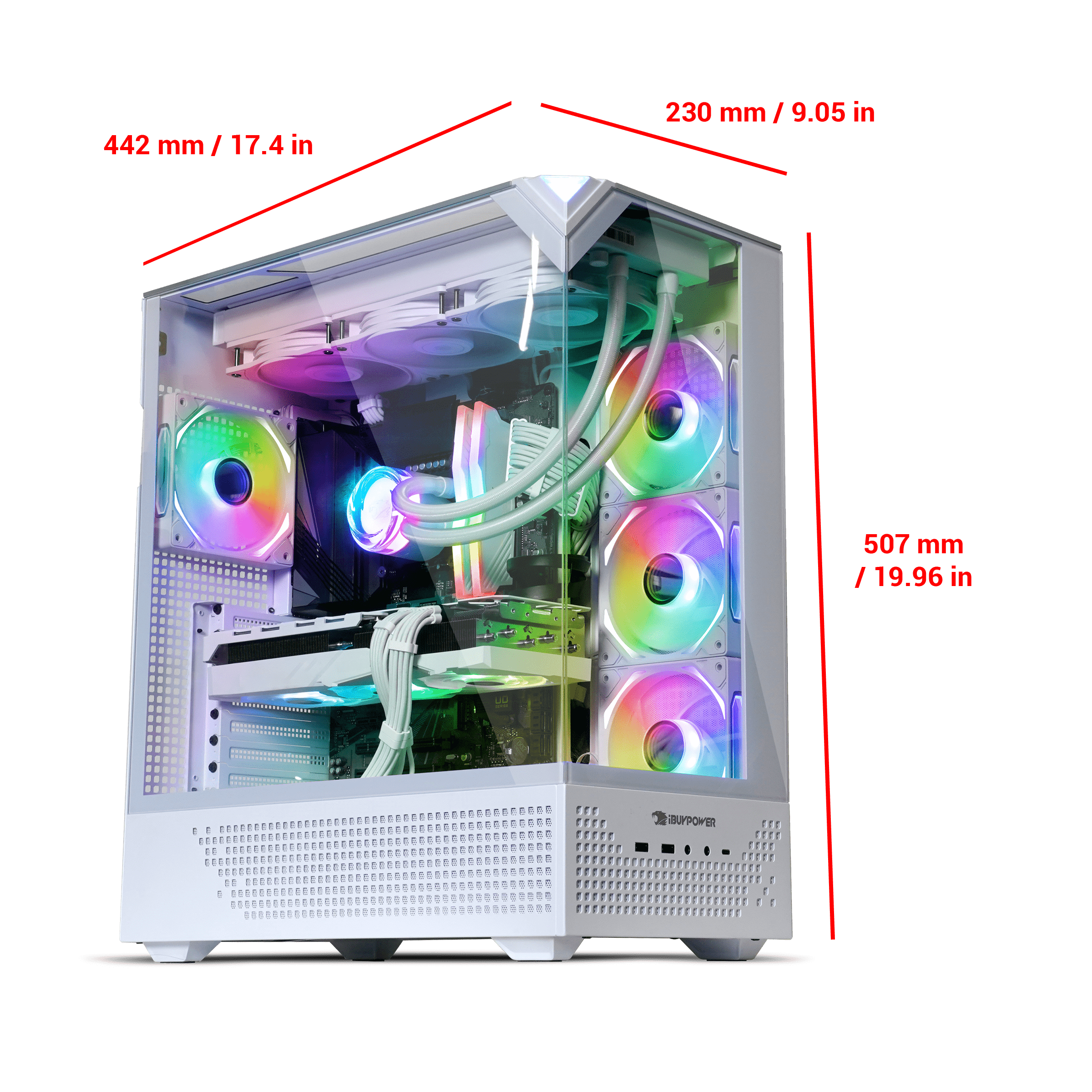 iBUYPOWER Element 9 PRO Gaming Case - White