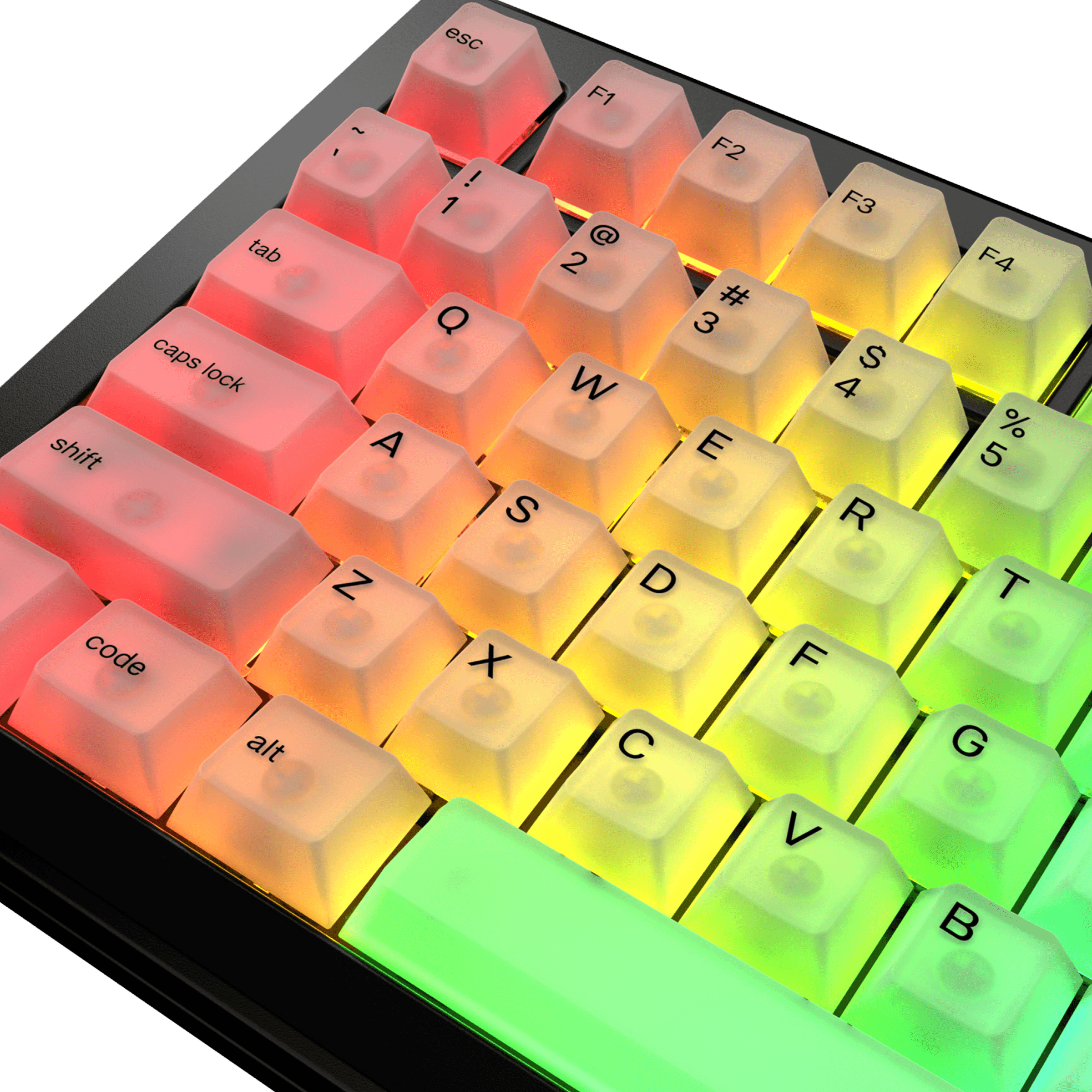 Glorious Polychroma V2 RGB Keycap Set - Translucent