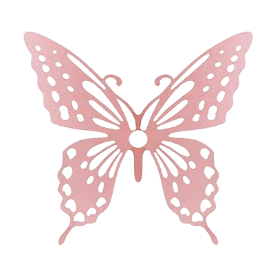 Pink Adhesive 3D Artificial Butterfly Decoration
