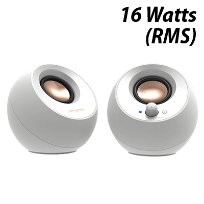 Creative Pebble V3 2.0 USB-C Speakers w/ Bluetooth 5.0 - White