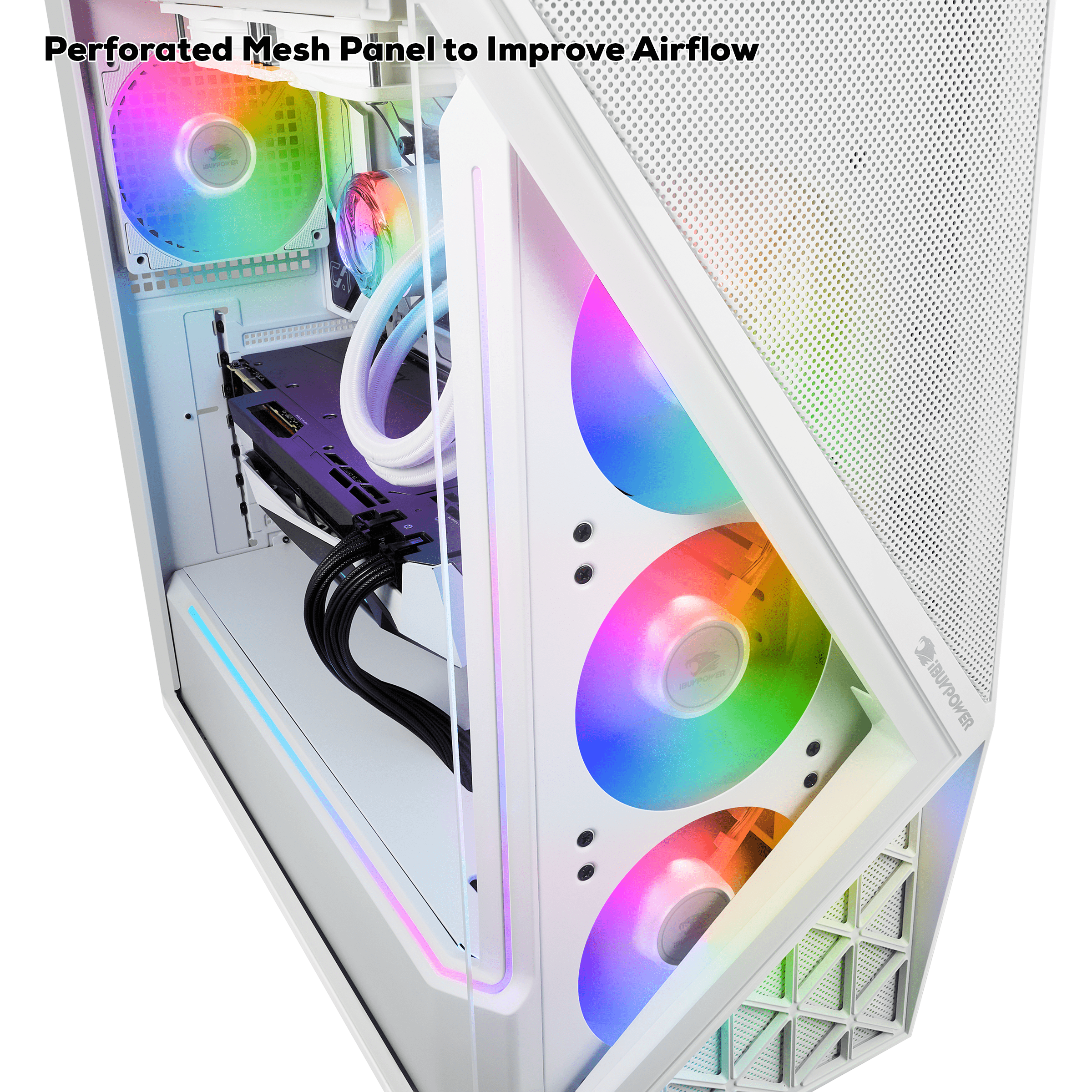 iBUYPOWER Slate 9 Mesh Gaming Case - White