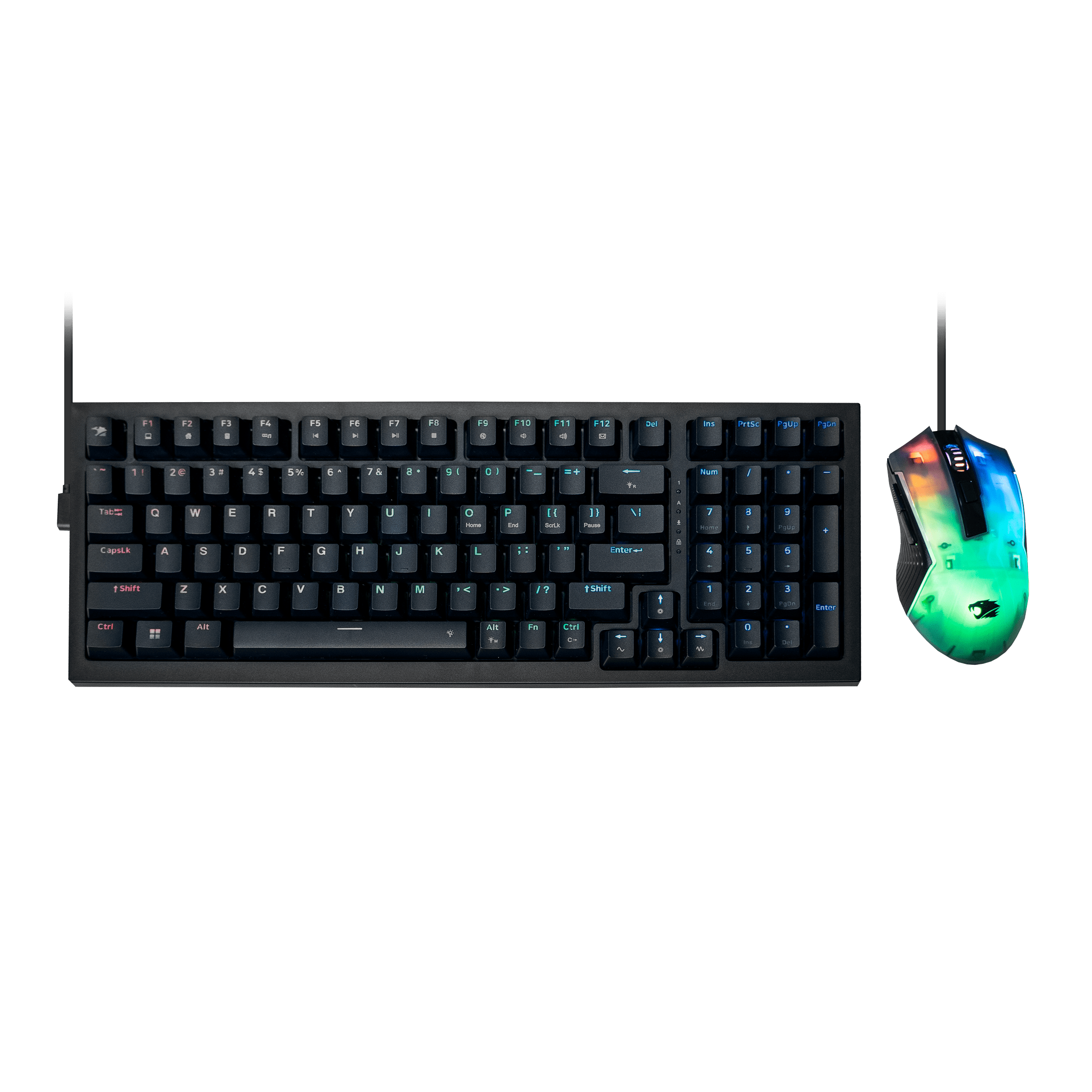 iBUYPOWER MK9 RGB Mechanical Gaming Keyboard and Mouse Combo - Black ...
