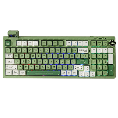 EPOMAKER RT100 Wireless Mechanical Gaming Keyboard - Green, Flamingo Switches