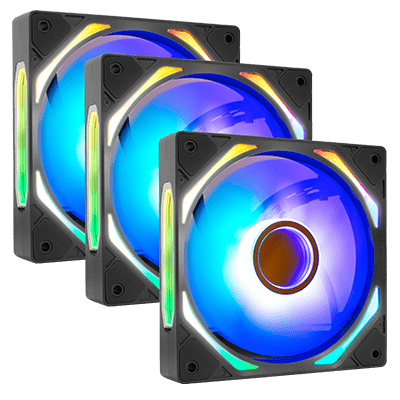 iBUYPOWER GEN 9 Deluxe PWM 120mm Triple Fan Pack - Black