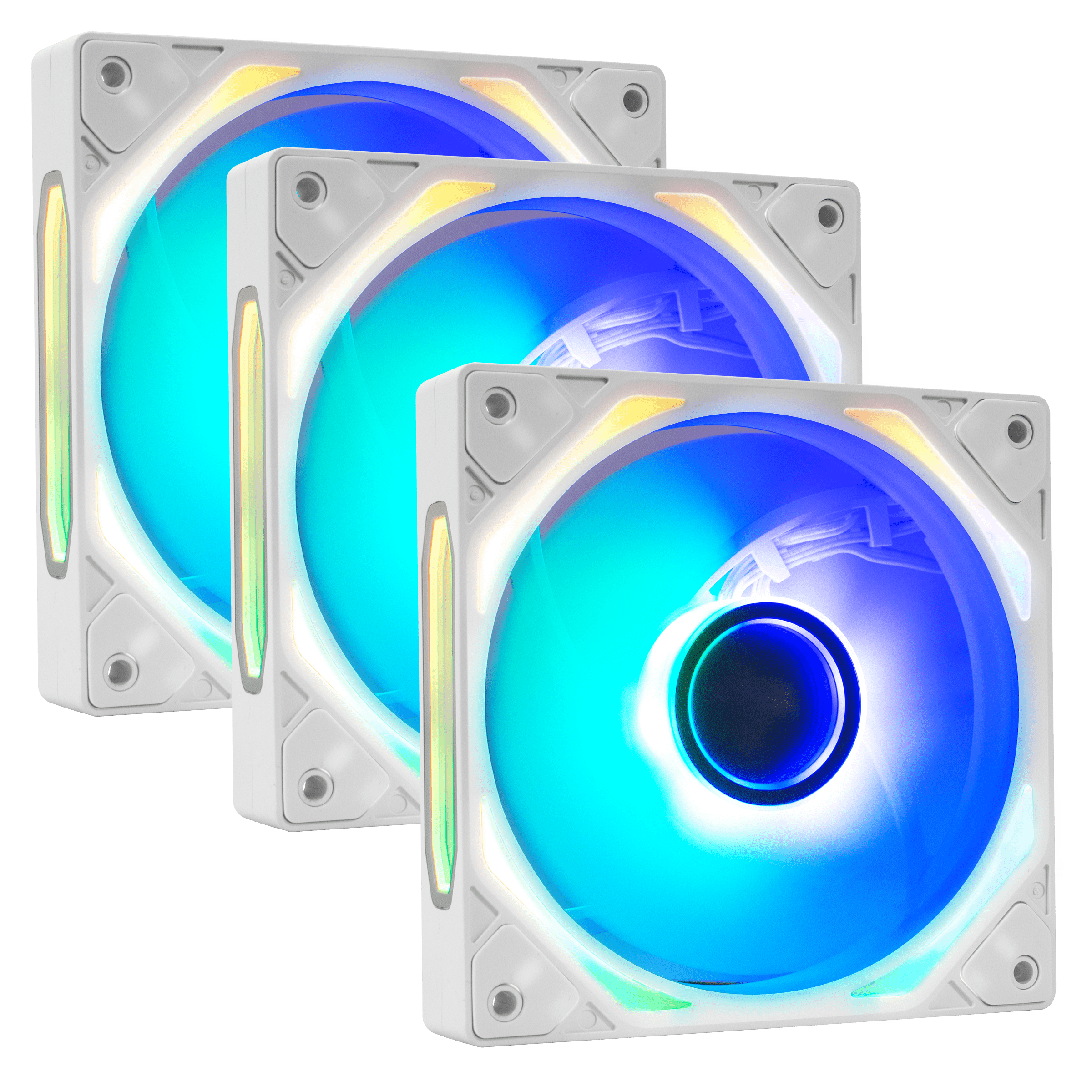 iBUYPOWER GEN 9 Deluxe PWM 120mm Triple Fan Pack - White