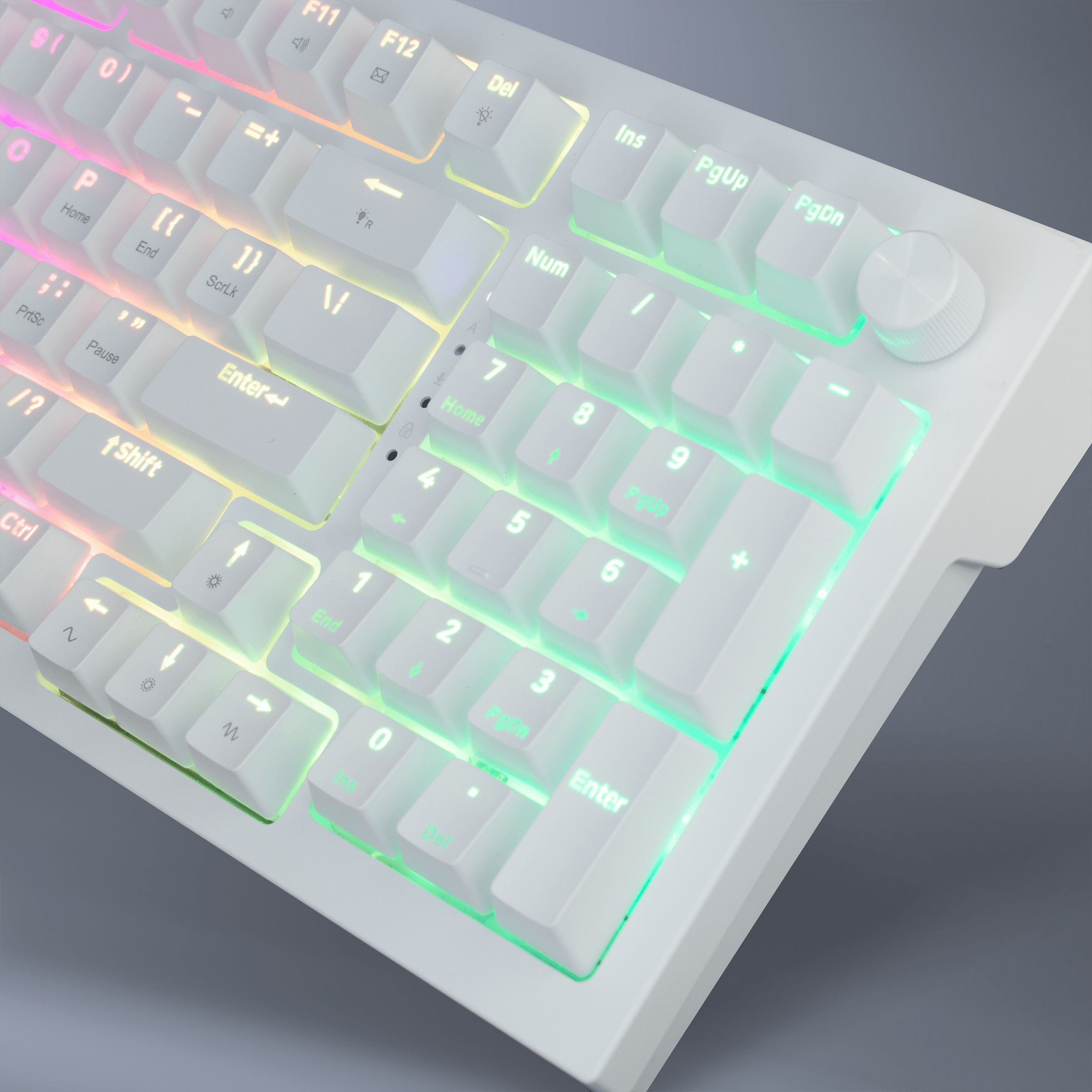 iBUYPOWER MK9 Pro RGB Mechanical Gaming Keyboard - White, Linear Switches