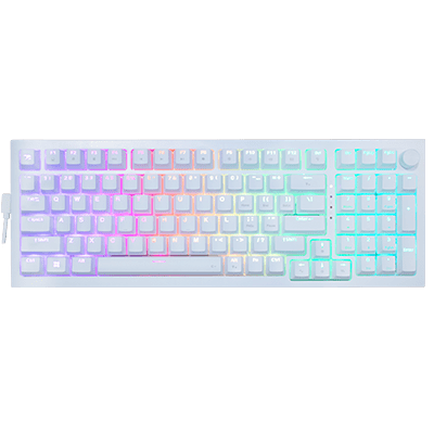 iBUYPOWER MK9 Pro RGB Mechanical Gaming Keyboard - White, Linear Switches