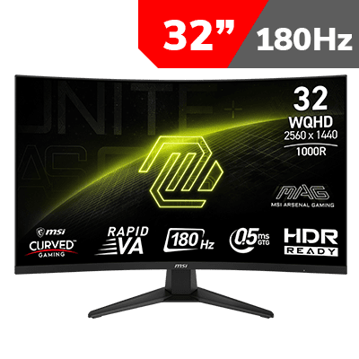 [2560 x 1440] MSI MAG 325CQF Curved Gaming Monitor