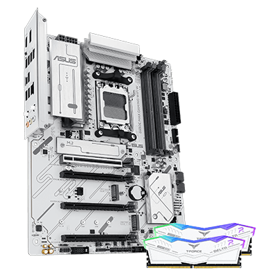 ASUS B650E MAX GAMING WIFI AM5 ATX Motherboard + 32GB DDR5-6000MHz TeamGroup RGB Memory [Bundle]
