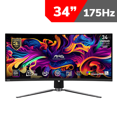 [3440 x 1440] MSI MAG 341CQP QD-OLED Curved Gaming Monitor