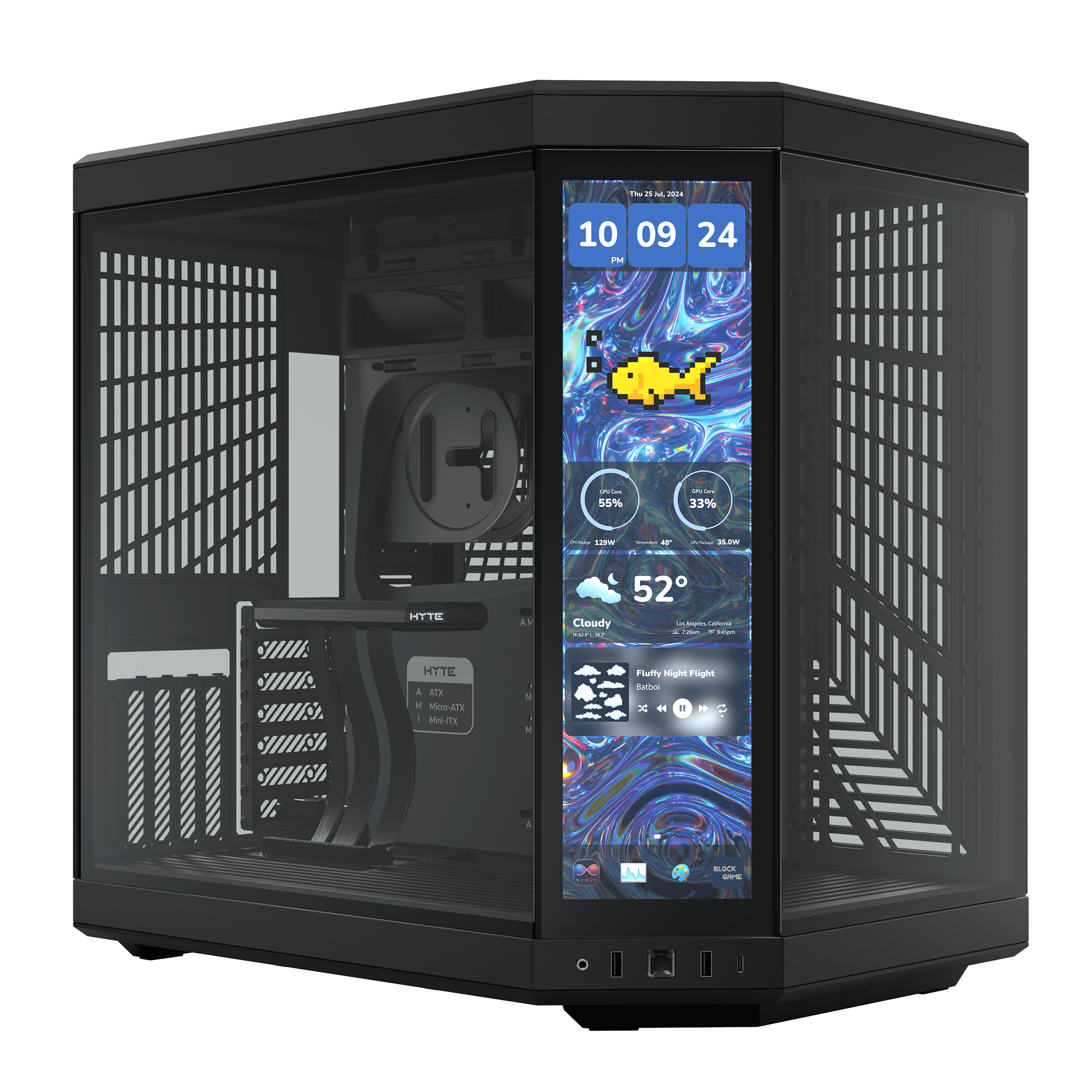 HYTE Y70 Touch Infinite Gaming Case - Pitch Black