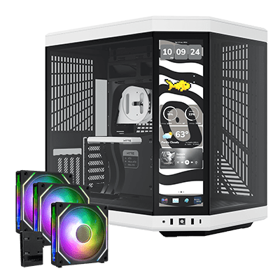 HYTE Y70 Touch Infinite - Panda (+ FREE 3x Lian Li SL-Infinity 120mm Case Fans)