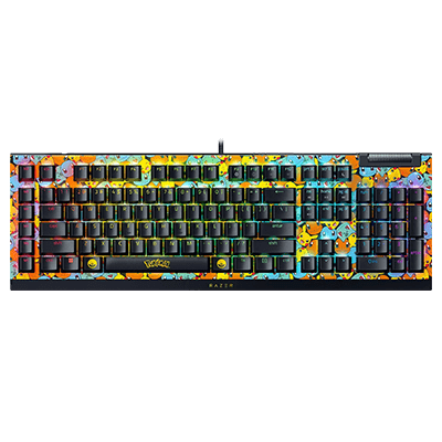 Razer Blackwidow V4 X Wired Gaming Keyboard - Pokemon Edition, Green Switches