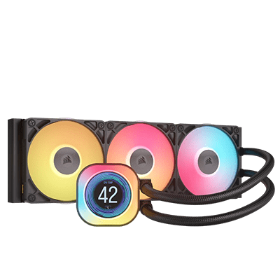 Corsair iCUE LINK RGB TITAN 360 RX LCD 360mm Liquid Cooler - Black